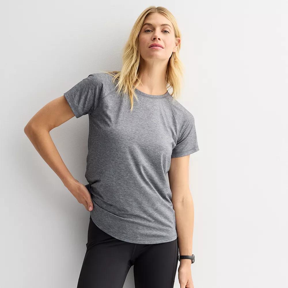 Women's Tek Gear® Core Raglan Tee, Size: XL, Smoky Grey Product Image