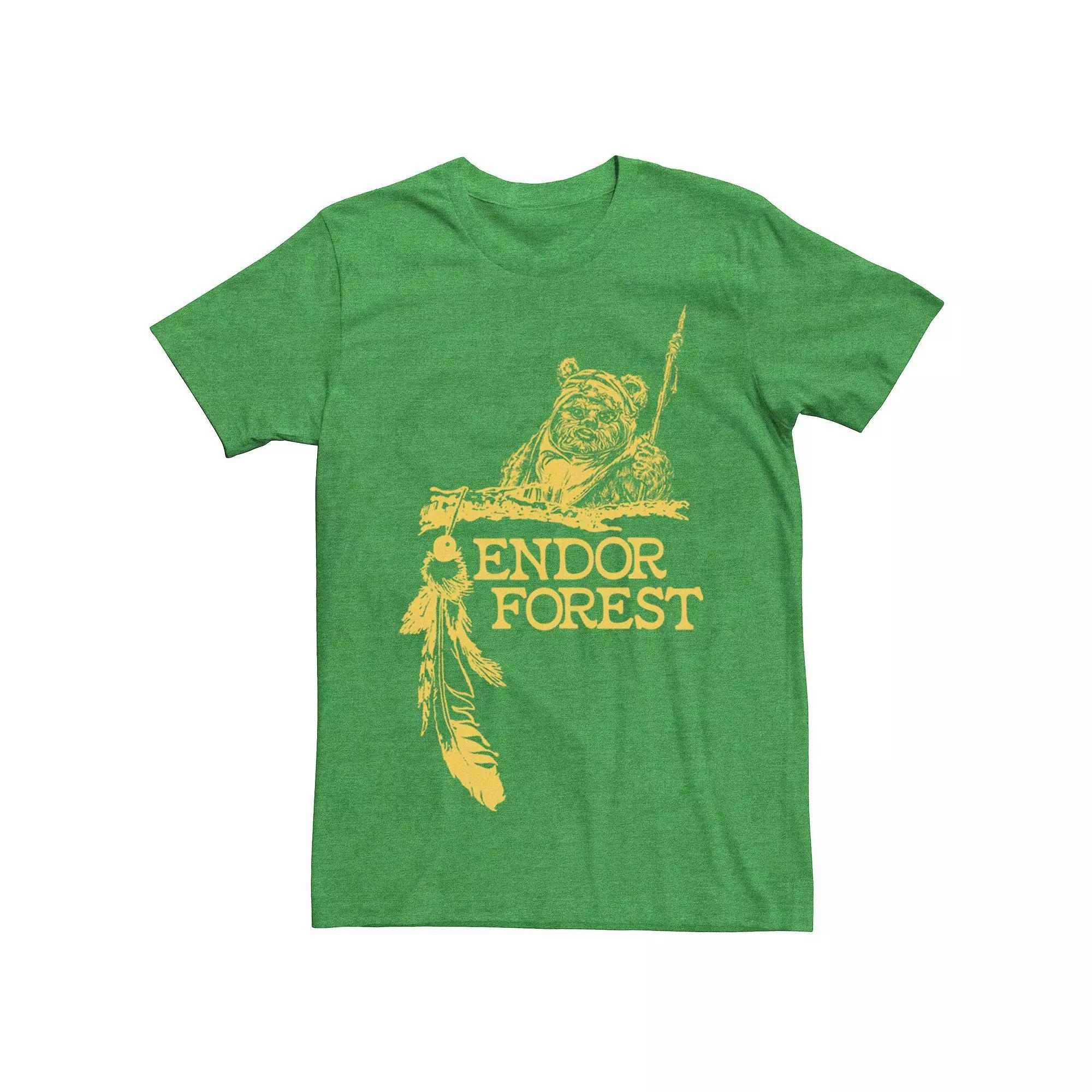 Men's Star Wars Ewok Endor Forest Tee, Size: Medium, Royal Grey Product Image