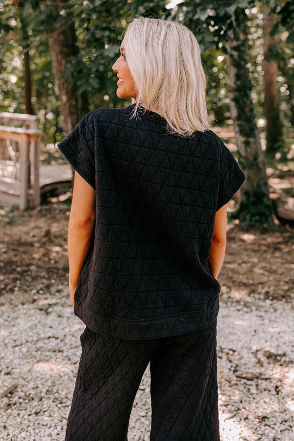 Creekside Cabin Shift Top In Black Product Image