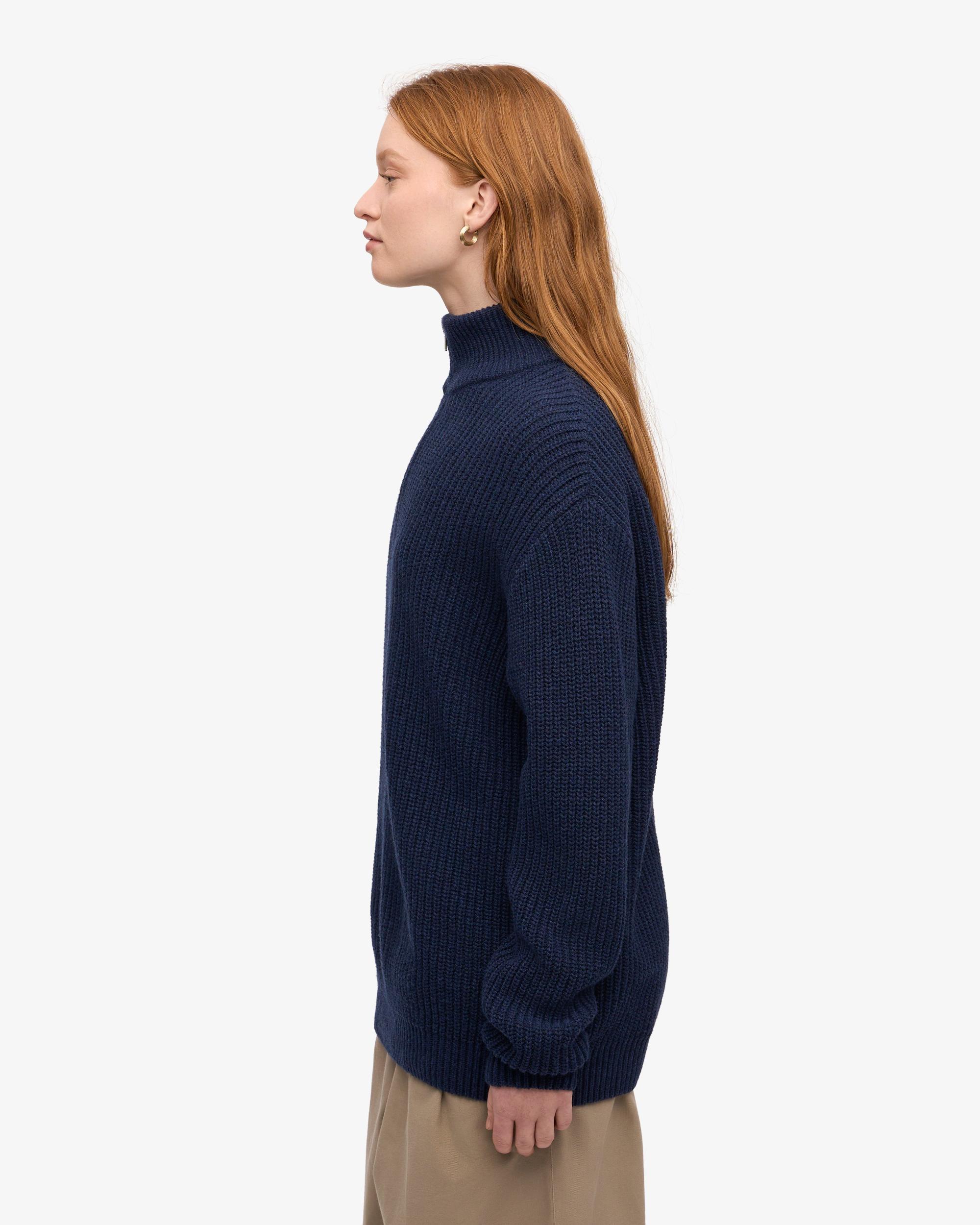 Merino Quarter Zip - Coffee Brown Product Image