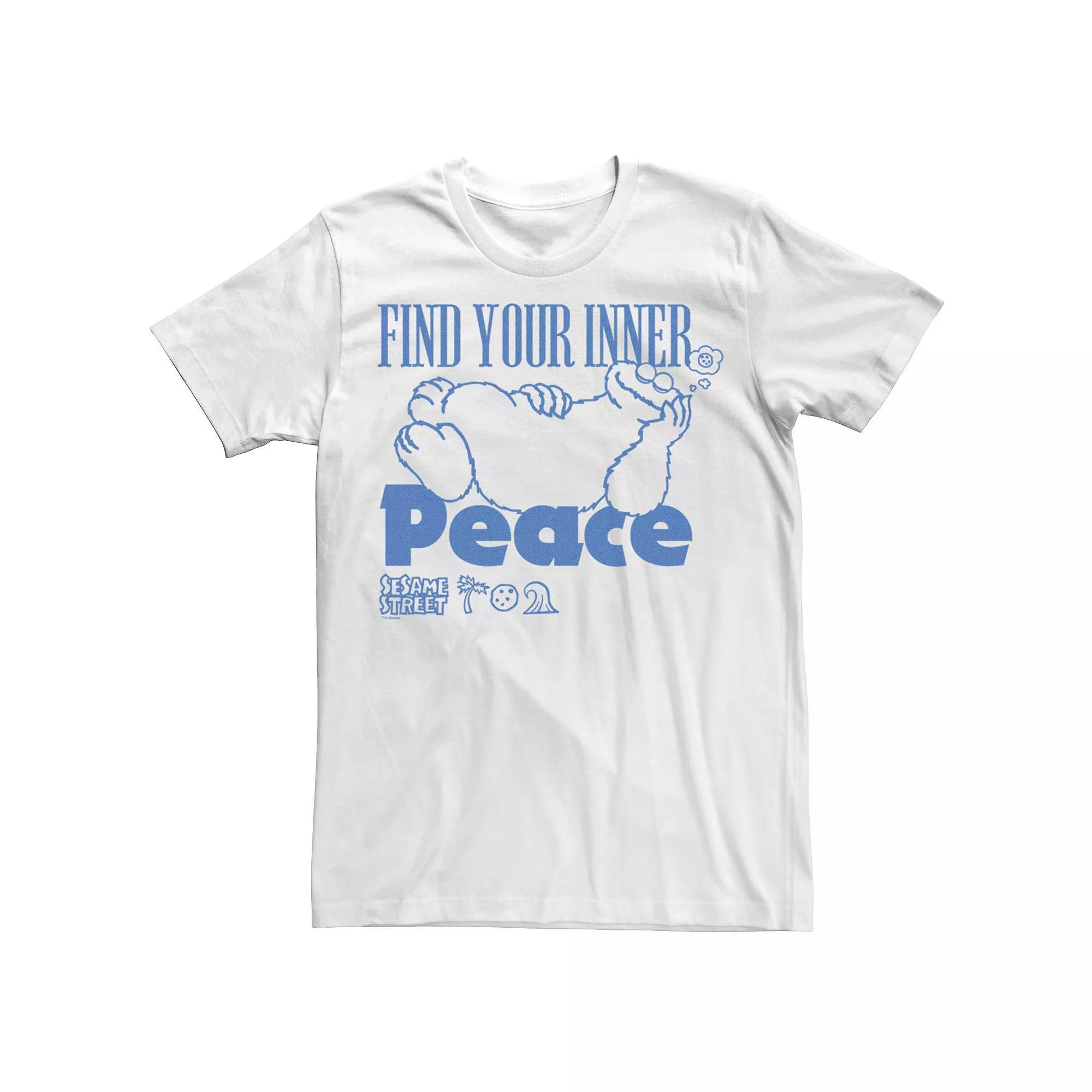 Mens Sesame Street Cookie Peace Tee Product Image