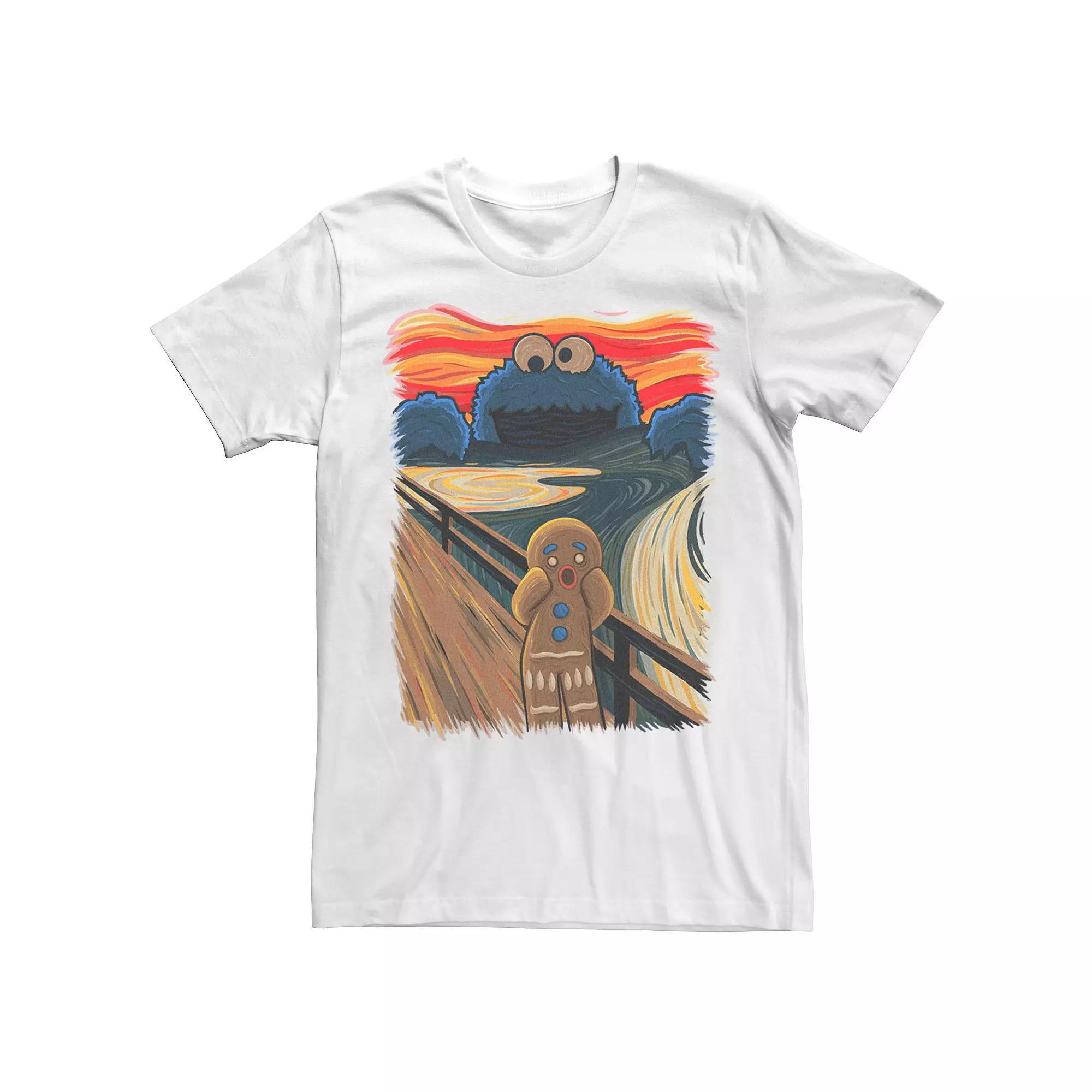 Men's The Cookie Muncher Gingerbread Man Scream Graphic Tee, Size: Small, White Product Image