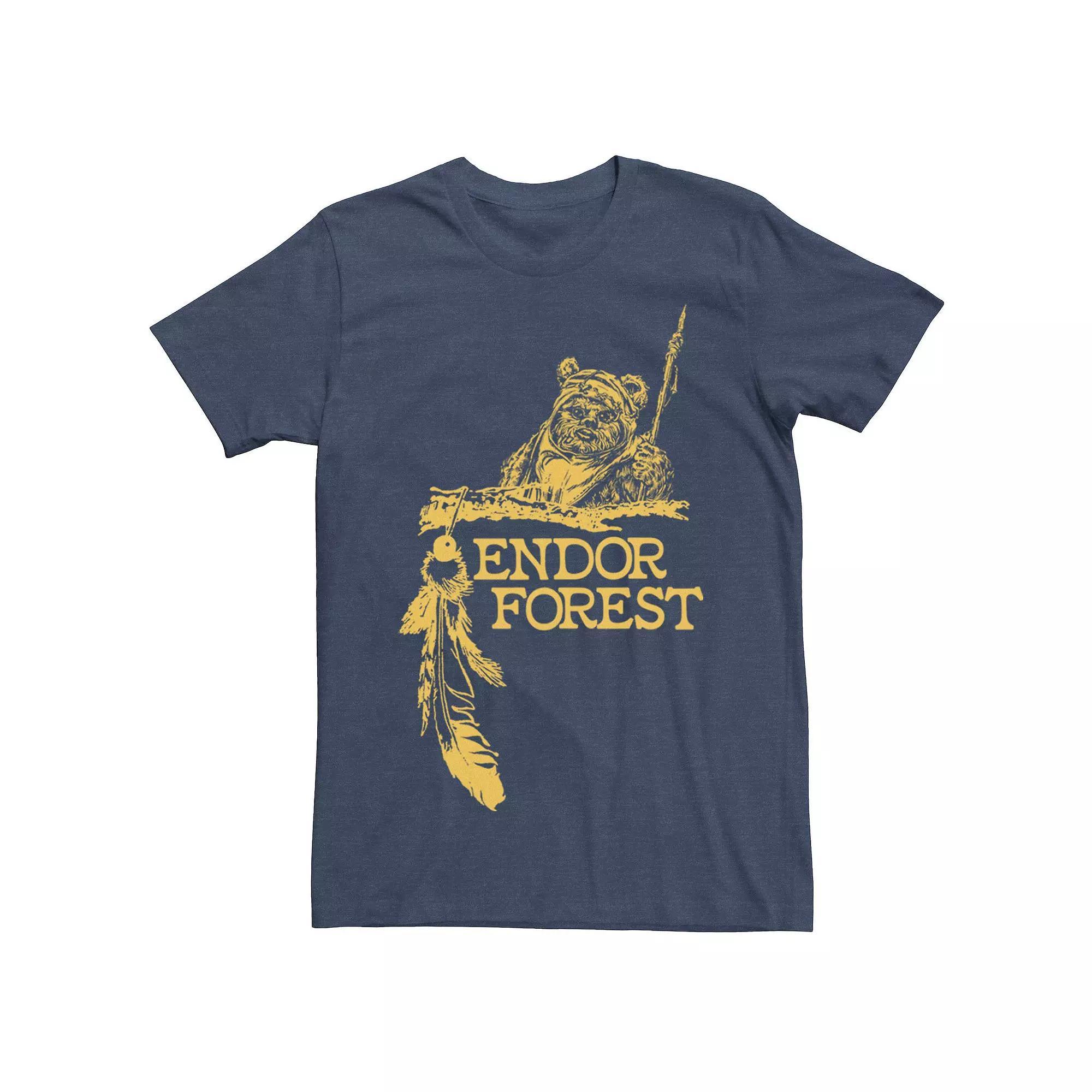 Men's Star Wars Ewok Endor Forest Tee, Size: 3XL, Red Product Image