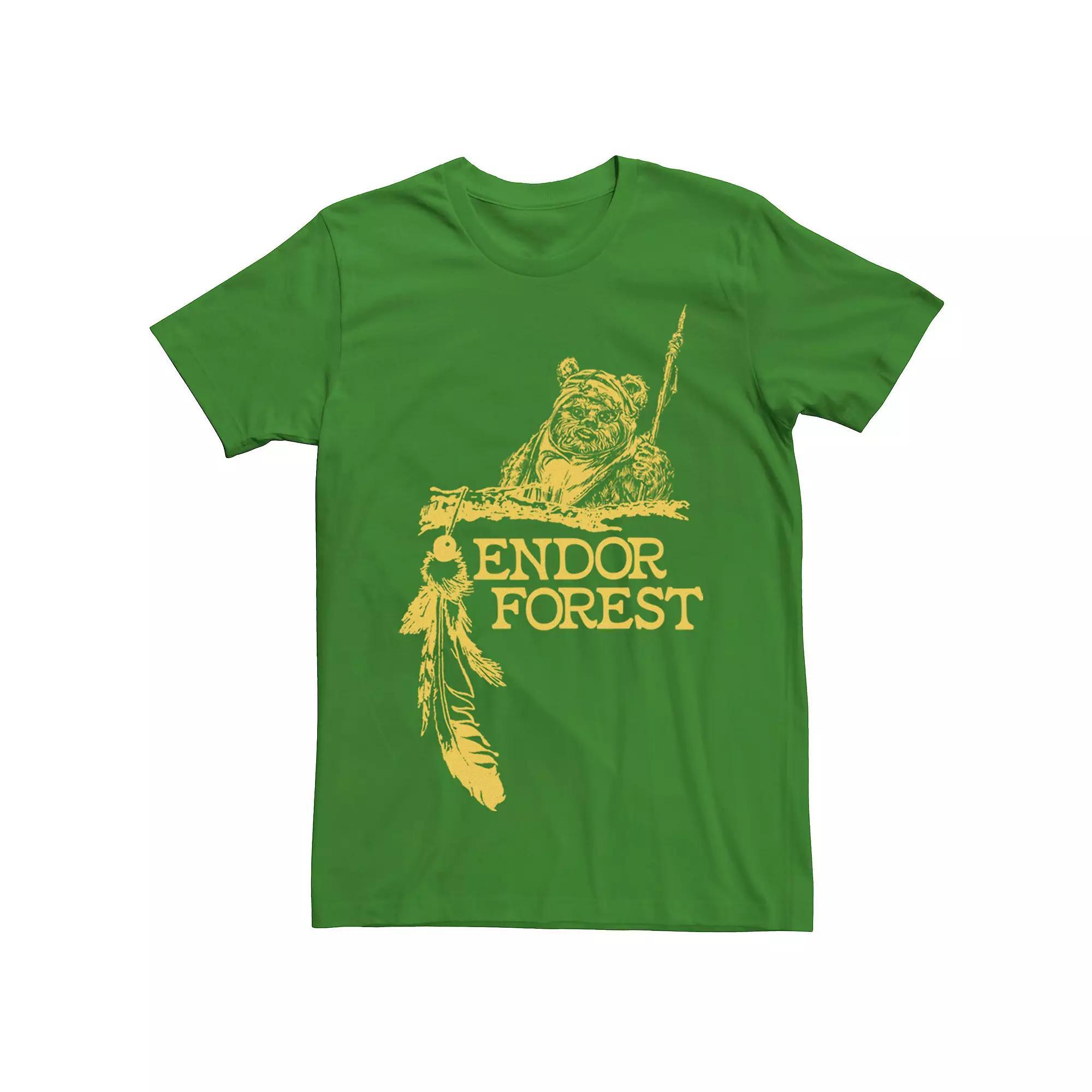 Men's Star Wars Ewok Endor Forest Tee, Size: 3XL, Red Product Image