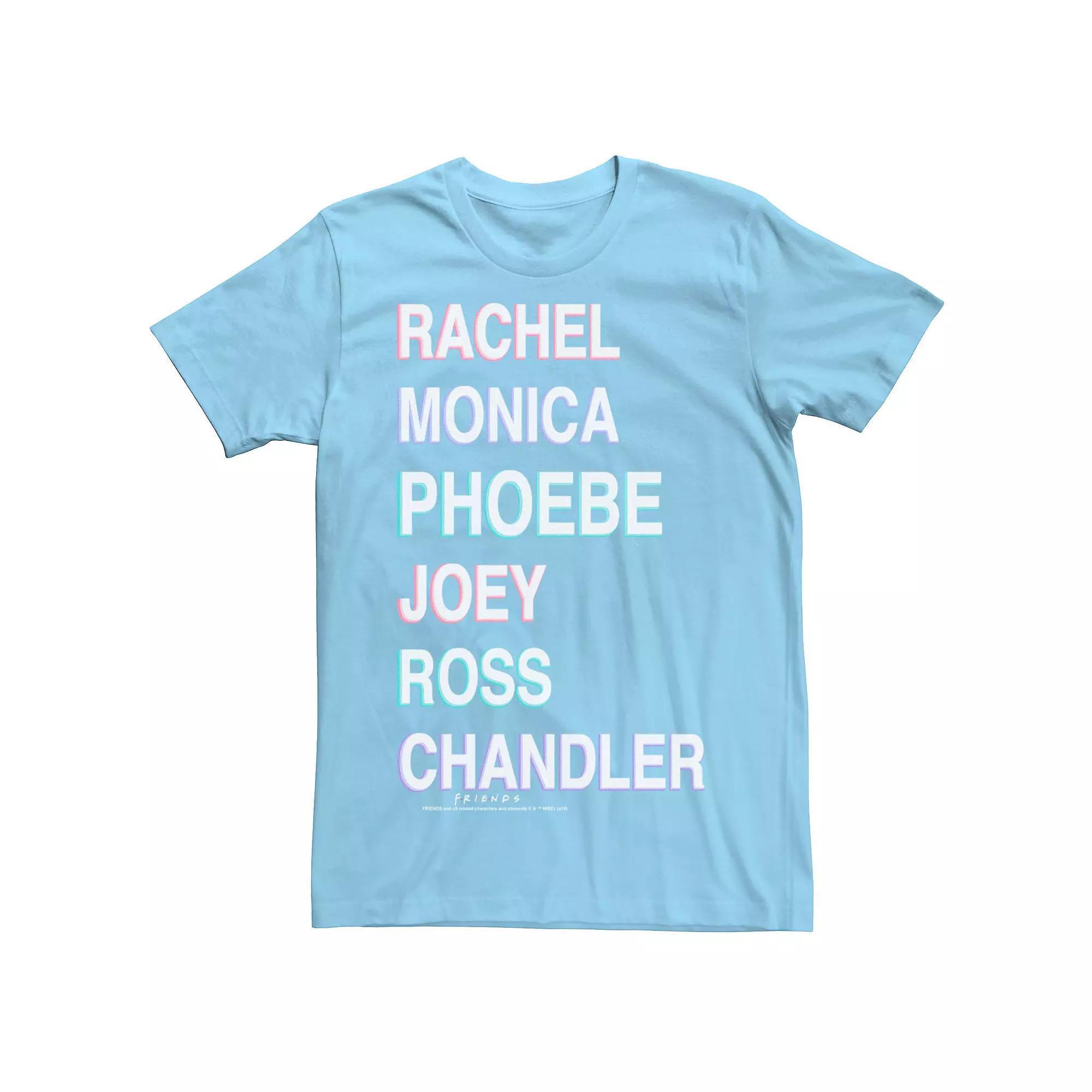Men's Friends Name Stack Tee, Size: Medium, Light Blue Product Image