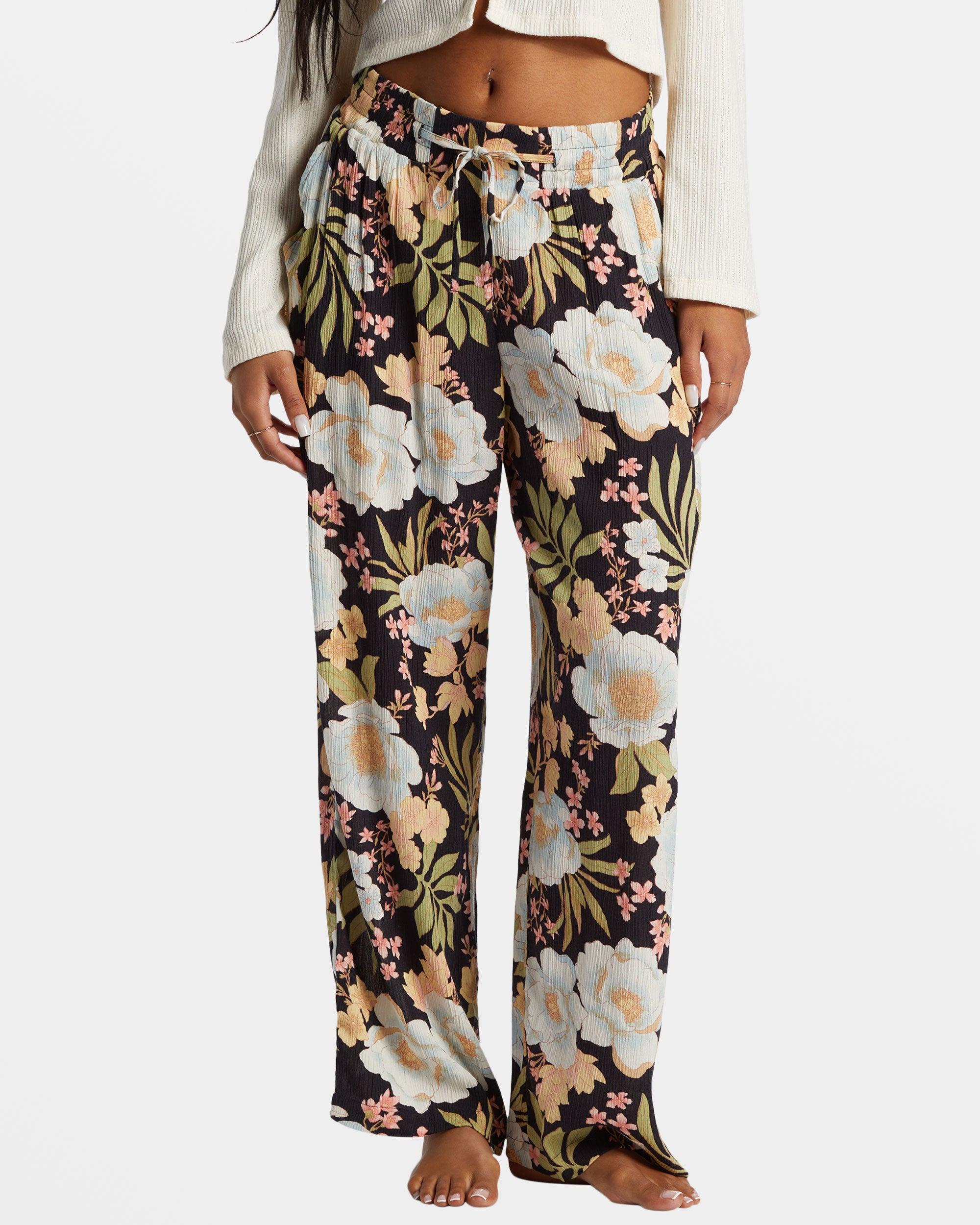 Sun Rays Crinkle Pants - Black Sands Female Product Image
