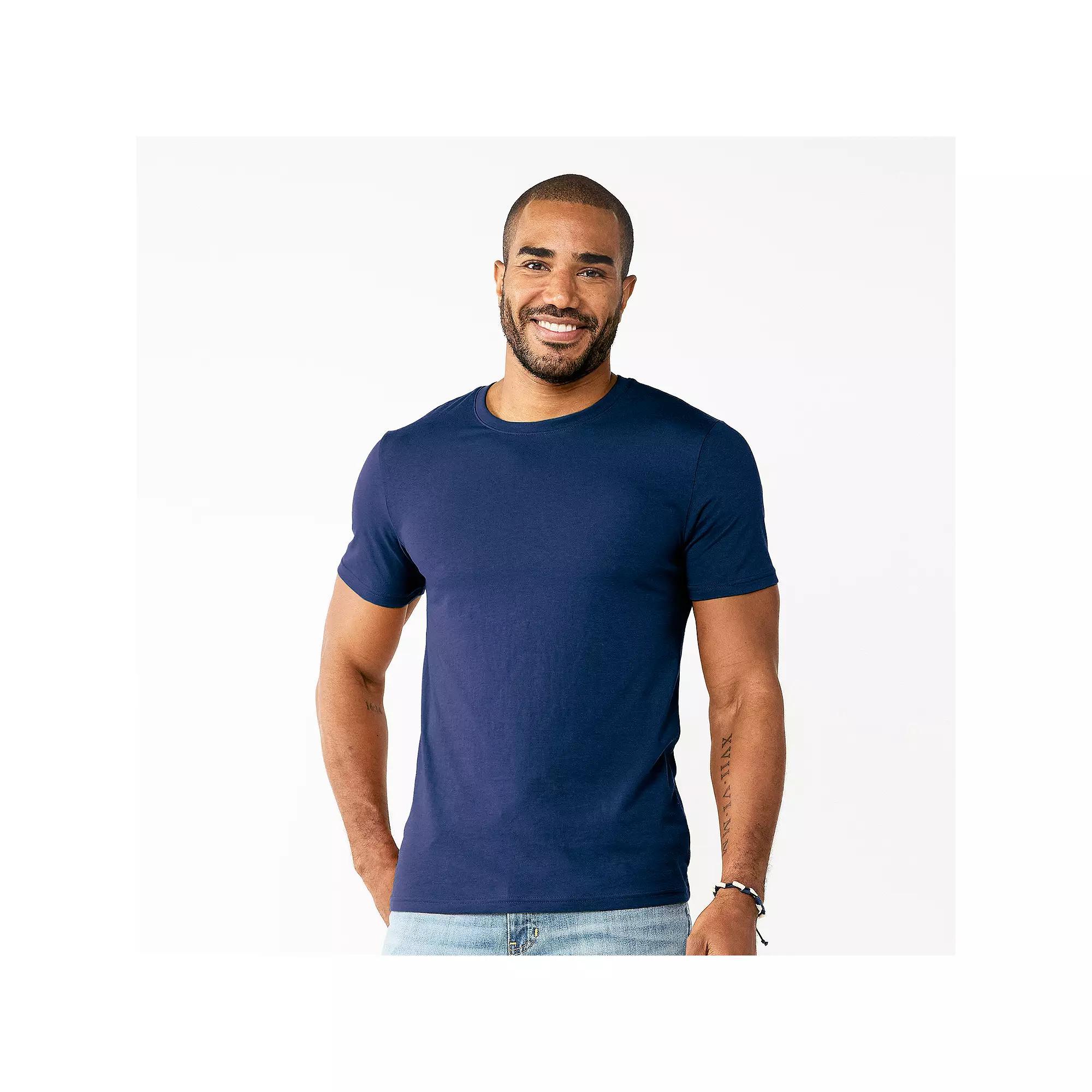 Men's Sonoma Goods For Life® Supersoft Crewneck Tee, Size: Medium, New Black Product Image