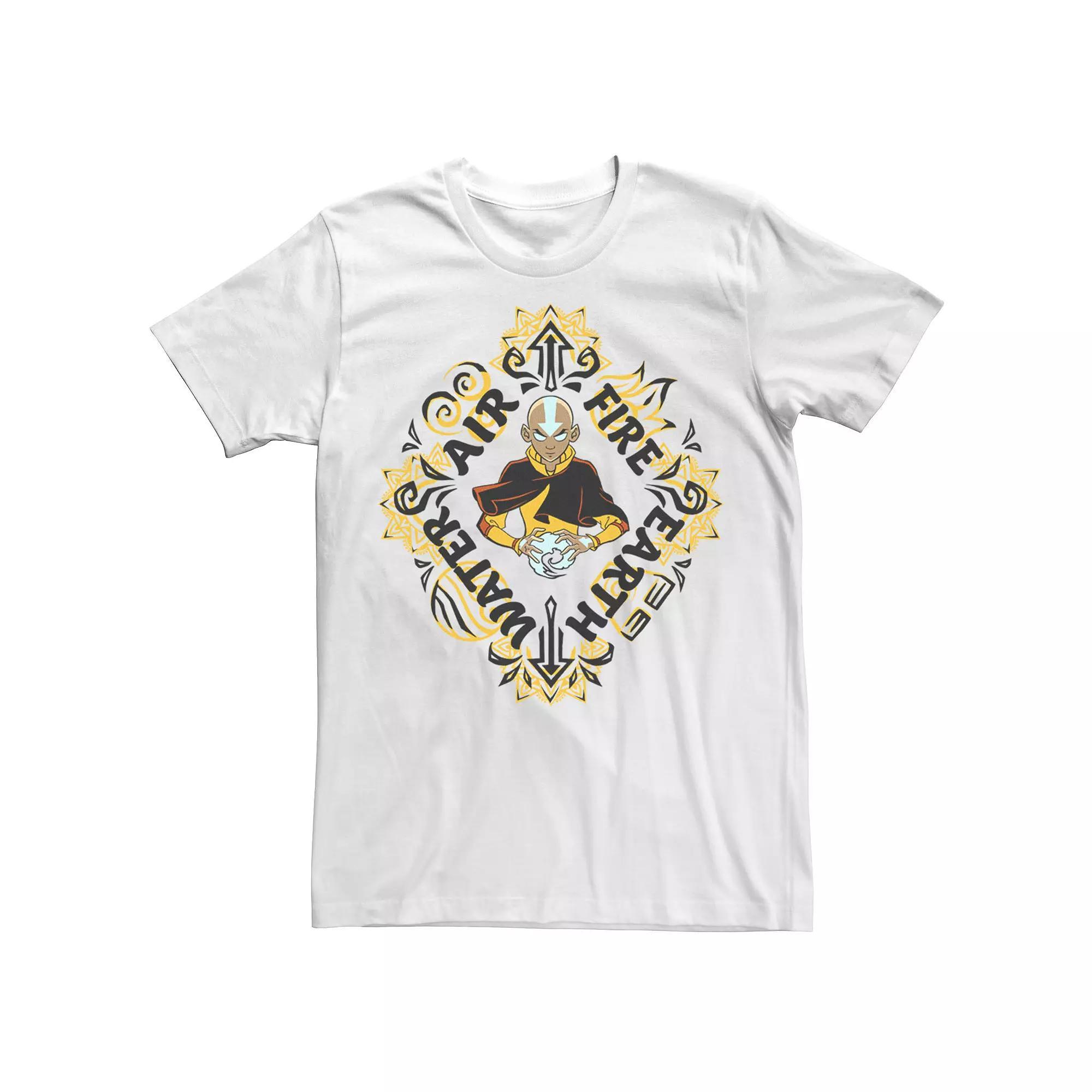 Big & Tall Avatar: The Last Airbender Avatar State Box Up Tee, Men's, Size: 4XL, White Product Image