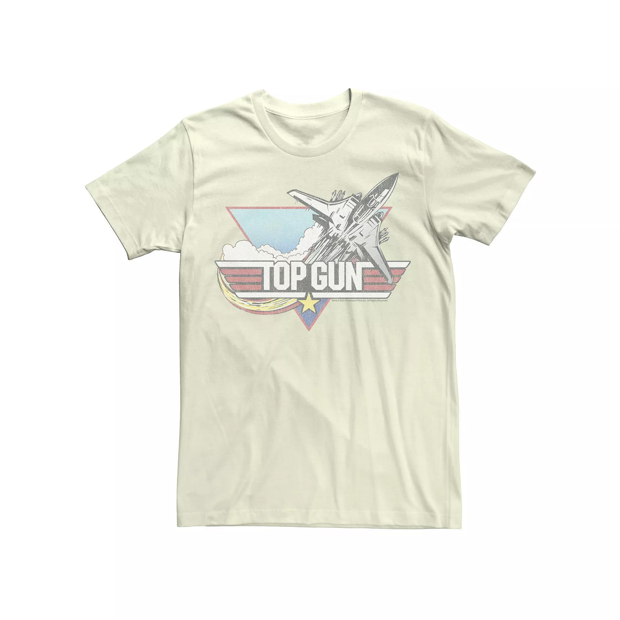 Men's Top Gun Retro Jet Logo Tee, Size: Medium, Natural Product Image