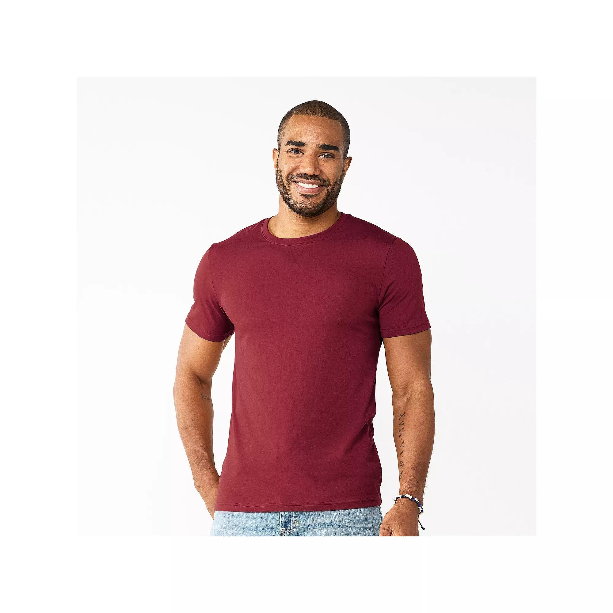 Men's Sonoma Goods For Life® Supersoft Crewneck Tee, Size: Medium, New Black Product Image