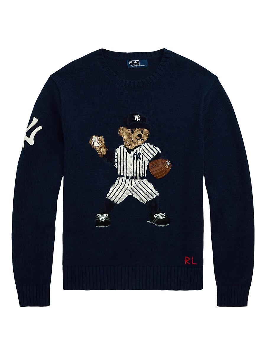 Mens Yankees Bear Linen-Cotton Sweater Product Image