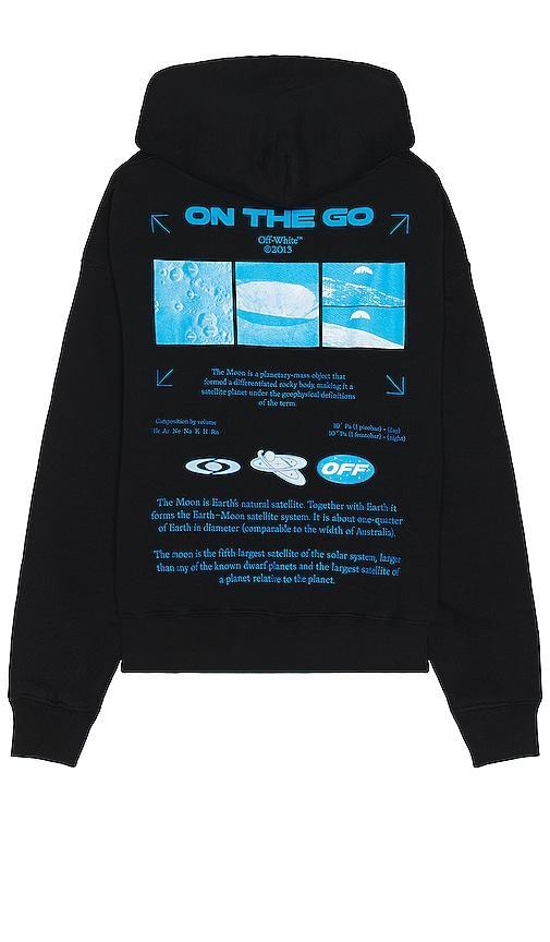 OFF-WHITE On The Go Moon Skate Hoodie in Black - Black. Size L (also in XL/1X). Product Image