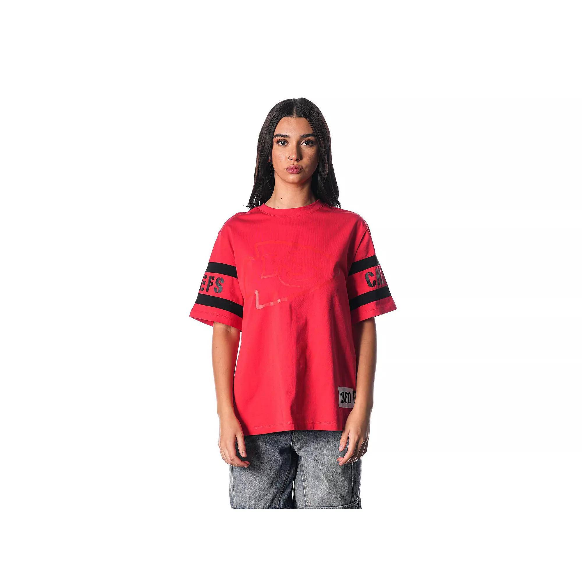 Women's The Wild Collective Red Kansas City Chiefs Drop Shoulder T-Shirt, Size: Medium Product Image