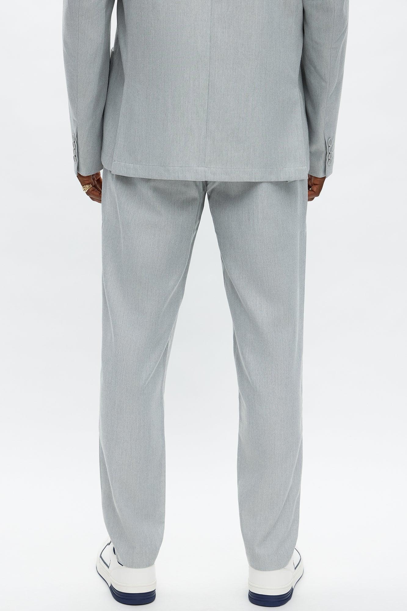 Slim Modern Stretch-Waist Everyday Trouser - Light Grey Product Image