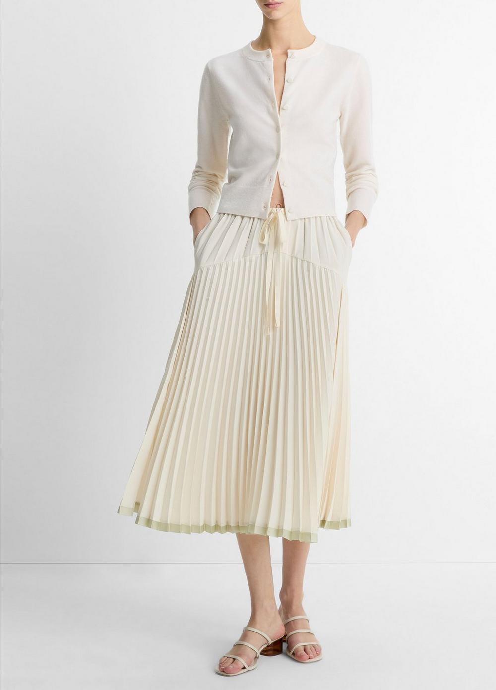 Womens Half Moon Wool & Cashmere Blend Cardigan Product Image