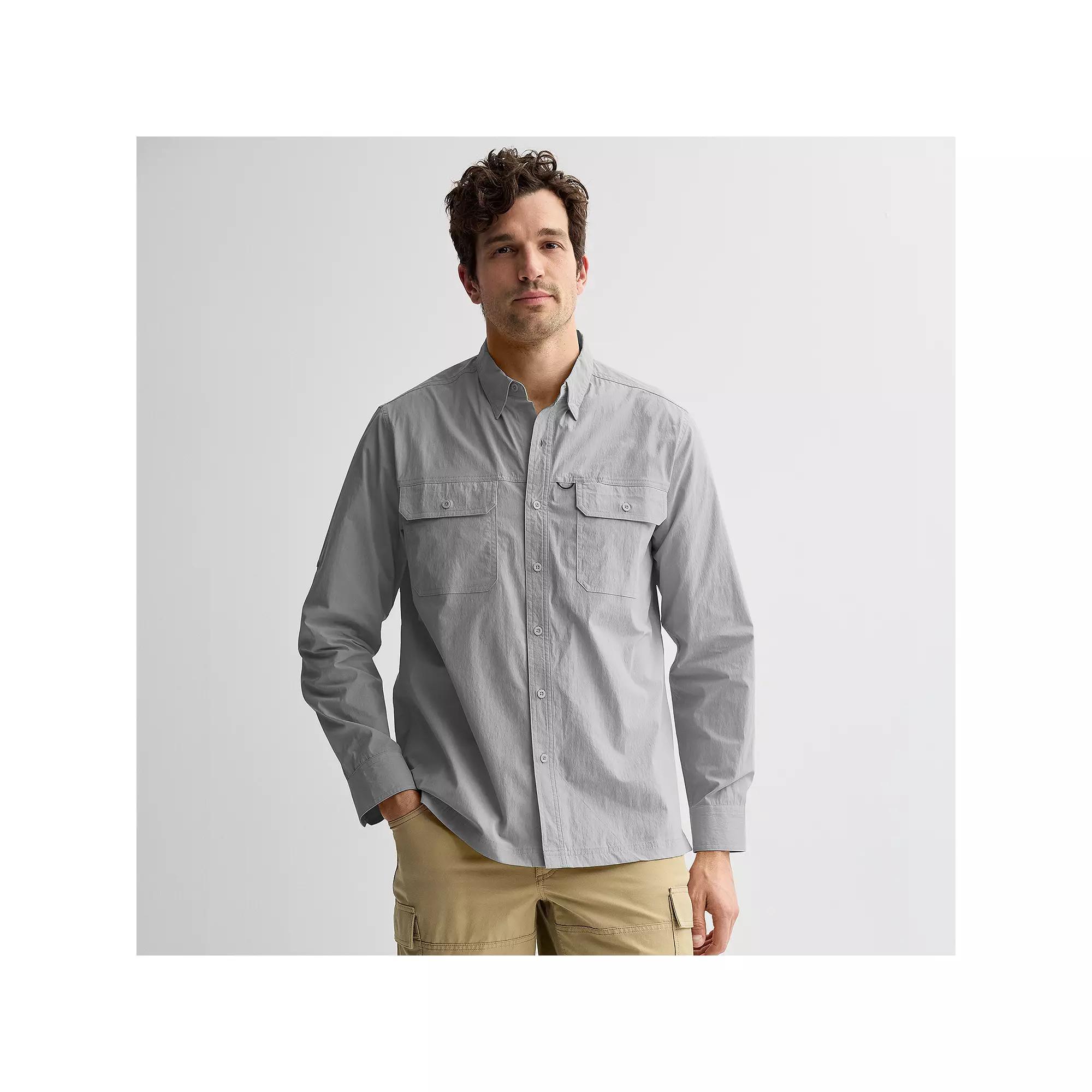 Men's Sonoma Goods For Life® UPF-50 Long Sleeve Outdoor Shirt, Size: XXL, Alloy Product Image