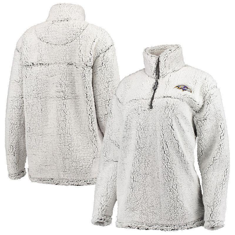 Women's G-III 4Her by Carl Banks Gray Arizona Cardinals Sherpa Quarter-Zip Pullover Jacket, Size: Small, Grey Product Image