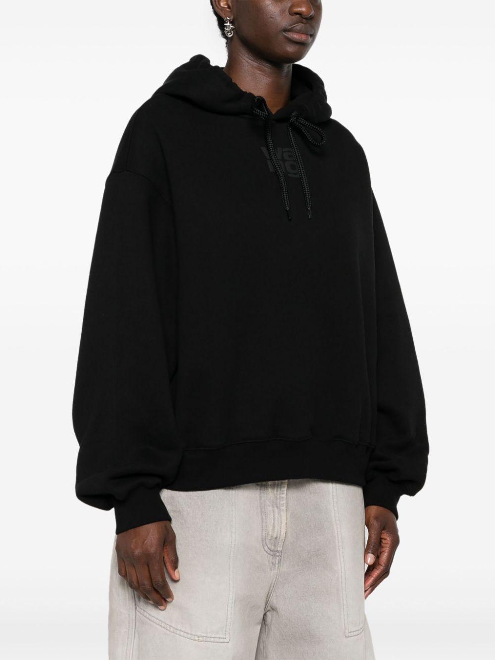 logo-print cotton hoodie Product Image