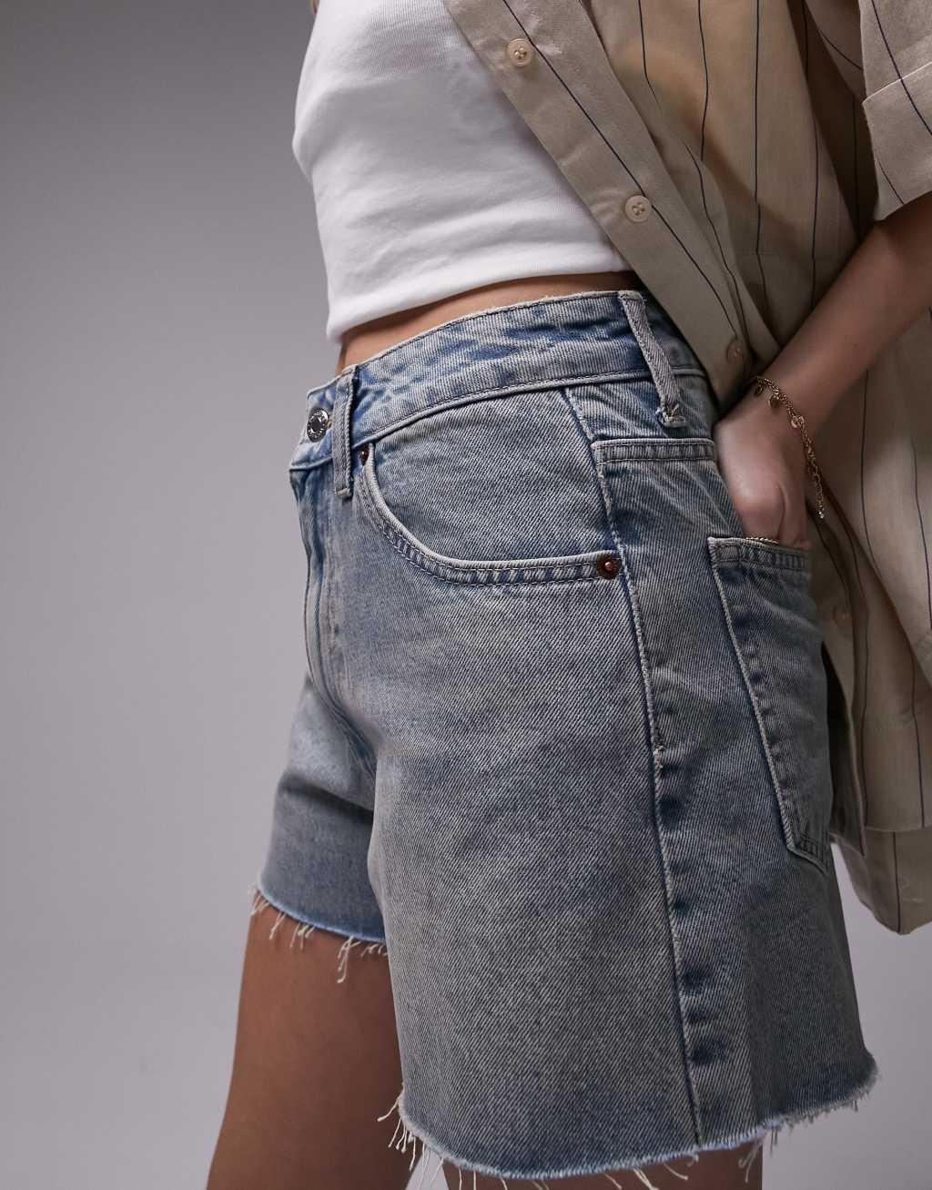Topshop denim a-line shorts Product Image