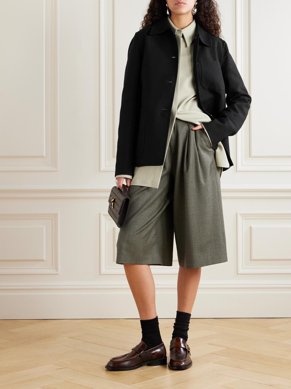 JIL SANDER Cotton-blend Twill Jacket In Black Product Image
