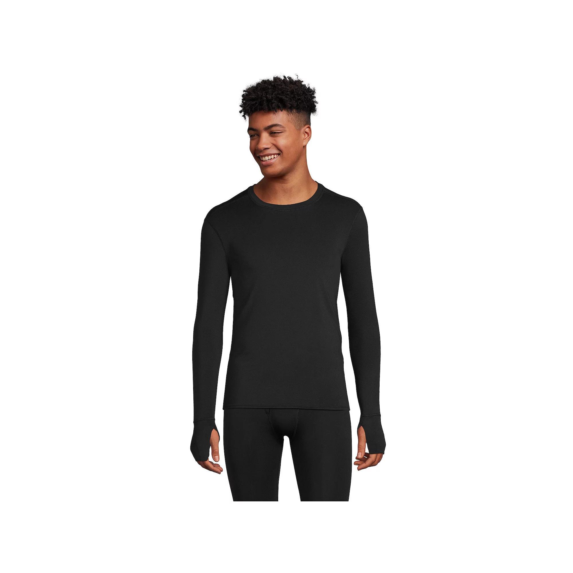 Men's Lands' End Flex Performance Crewneck Top, Size: XL, Deep  Blue Product Image