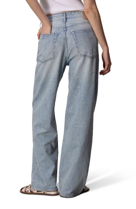 RAG & BONE Logan Crystal Embellished Wide Leg Jeans In Misty With Jewel Product Image
