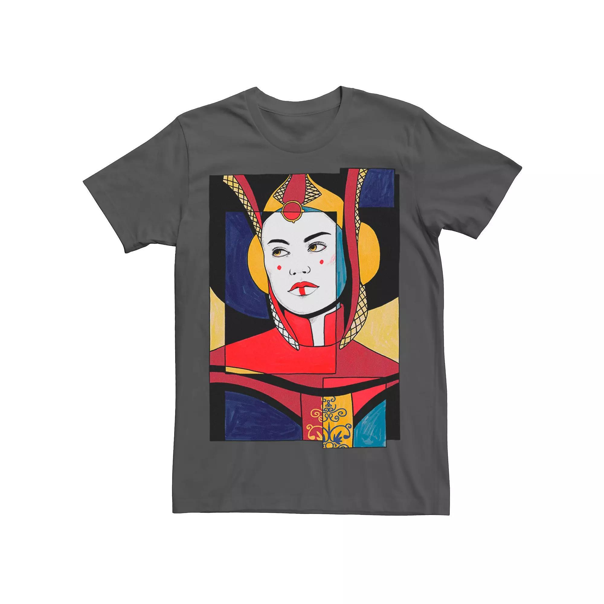 Men's Star Wars Padme Artsy Sketch Poster Tee, Size: Small, Red Product Image