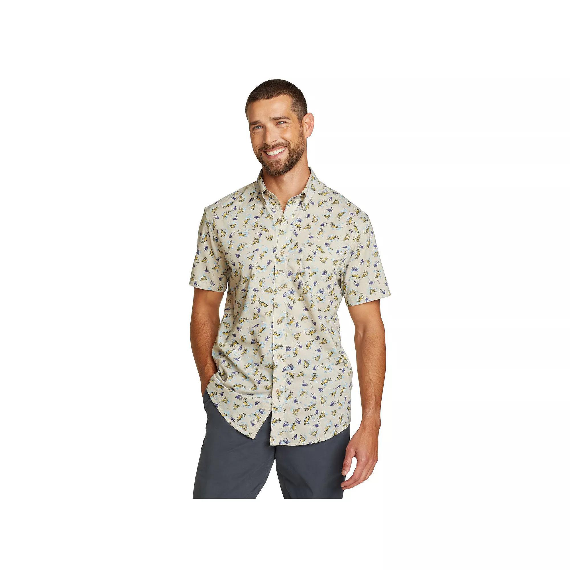 Big & Tall Eddie Bauer Short Sleeve Baja Shirt, Men's, Size: 3XB, Pumice Product Image
