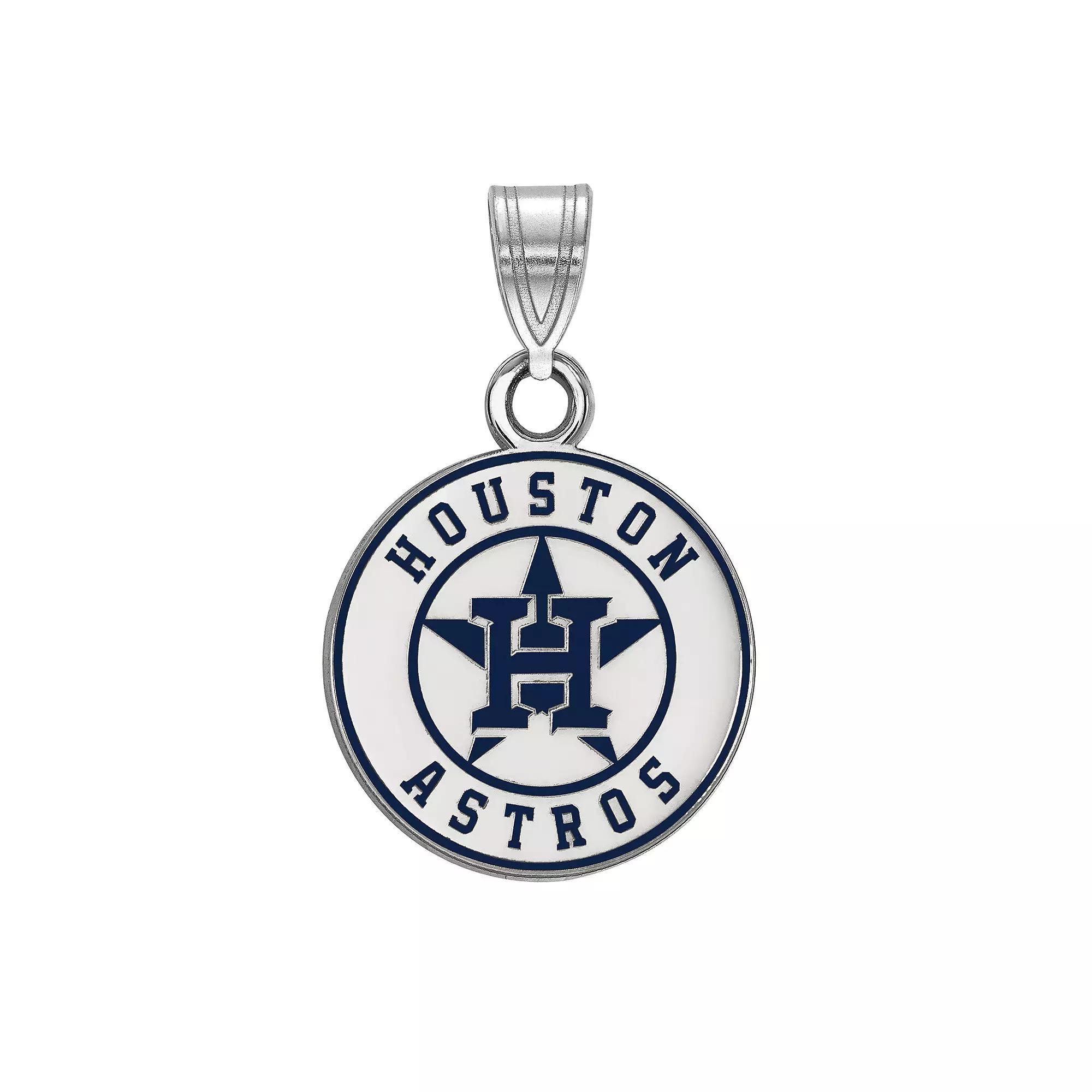 LogoArt Houston Astros Enamel Logo Pendant, Women's, Size: 18 mm, Sterling Silver Product Image