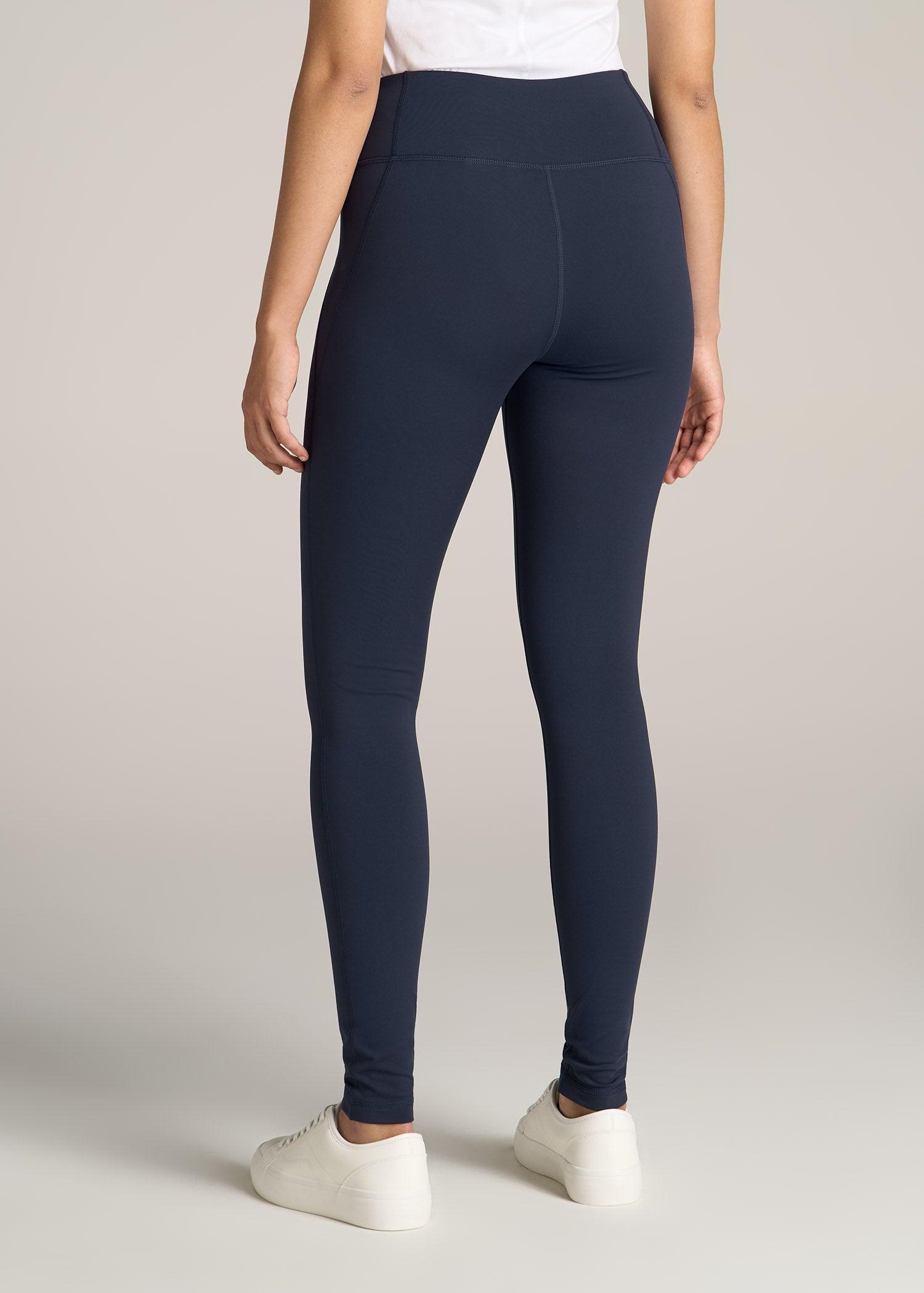 Fleece Lined Women's Tall Leggings in Navy Product Image