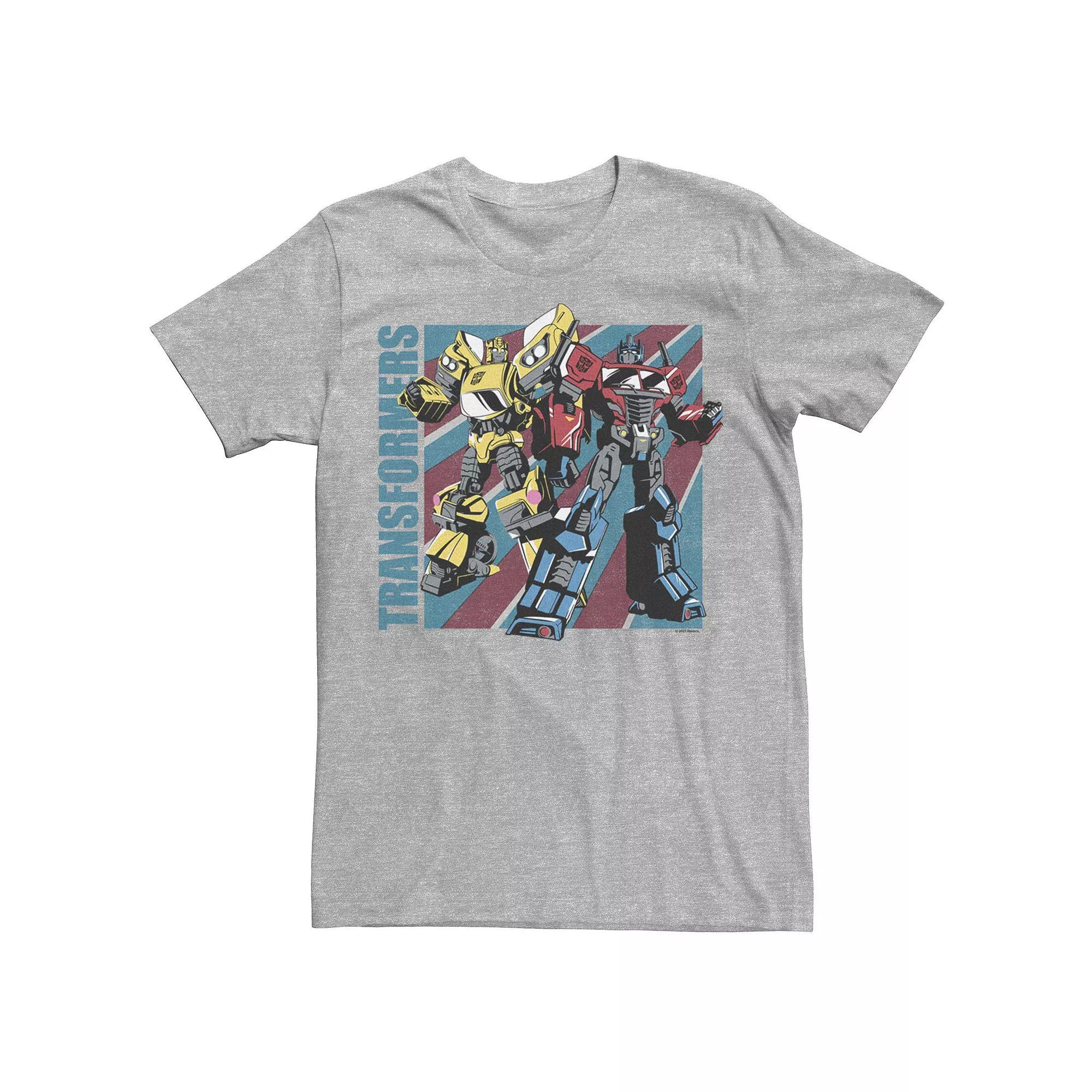 Men's Transformers Americana Portrait Tee, Size: Medium, Athletic Grey Product Image