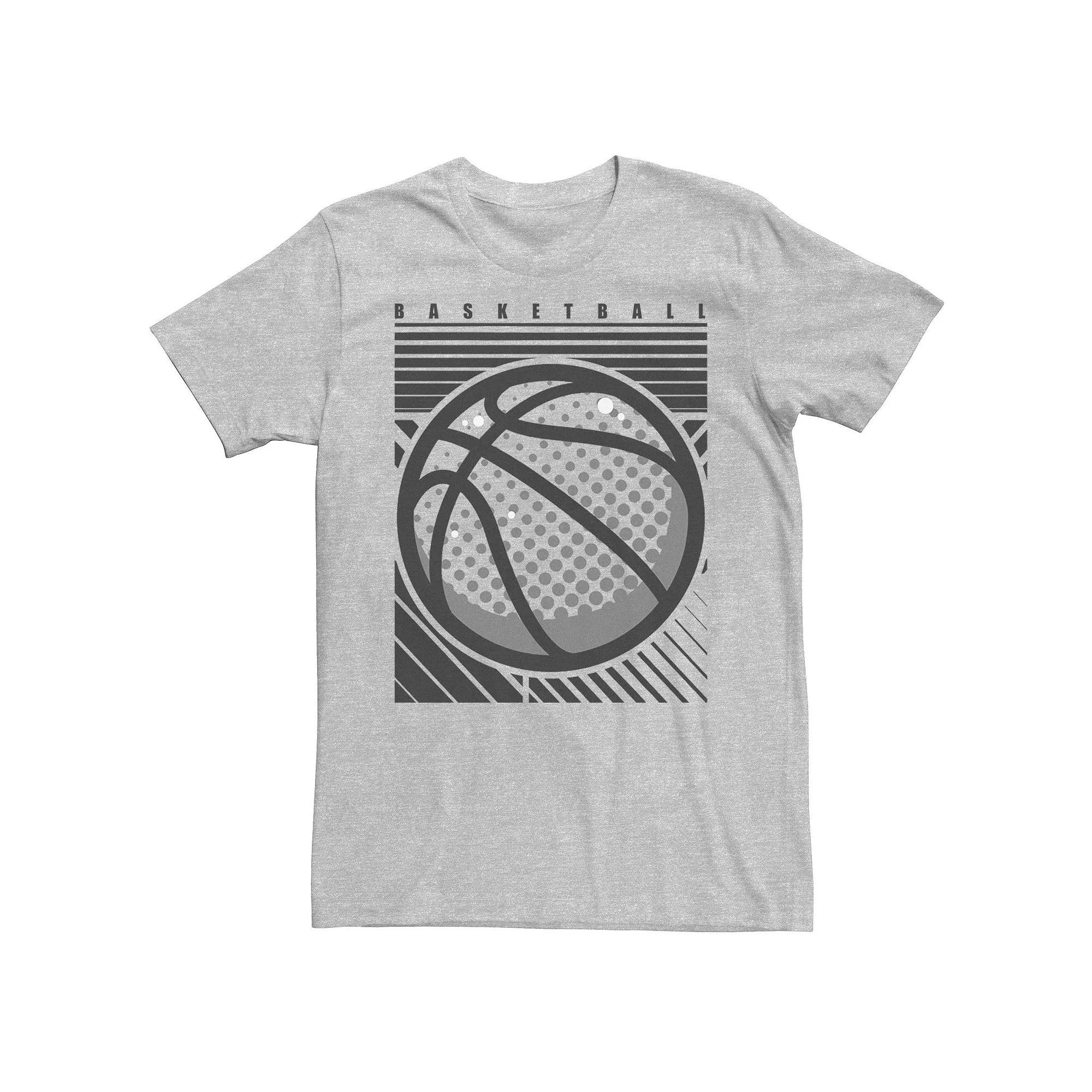 Men's Basketball Graphic Tee, Size: Large, Athletic Grey Product Image