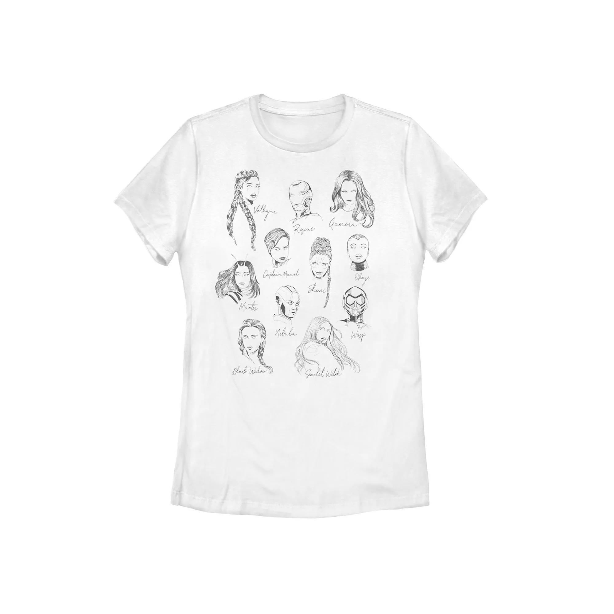 Juniors' Marvel Women Superheroes Tee, Girl's, Size: XXL, White Product Image