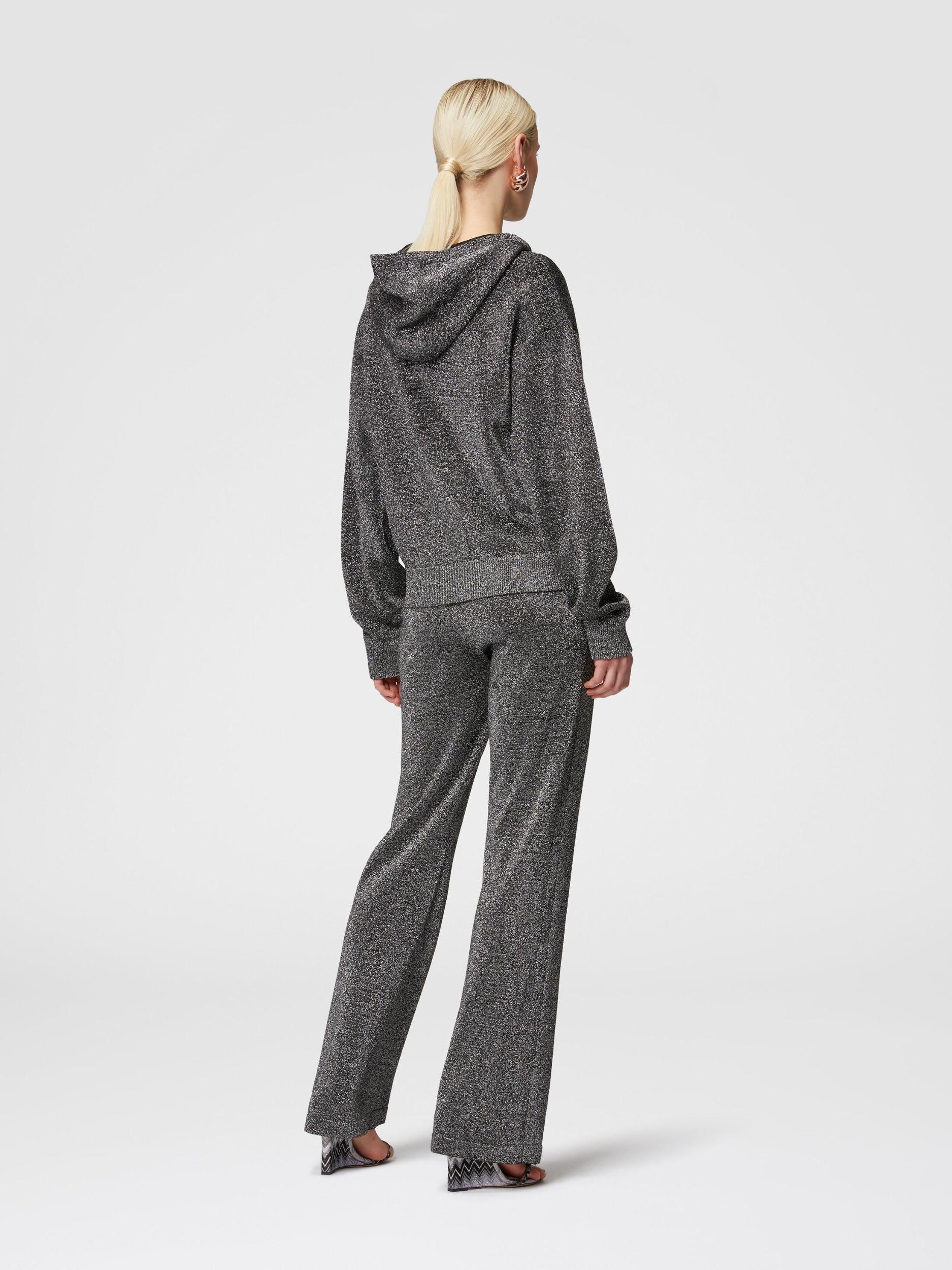 Glitter effect viscose hoodie Product Image