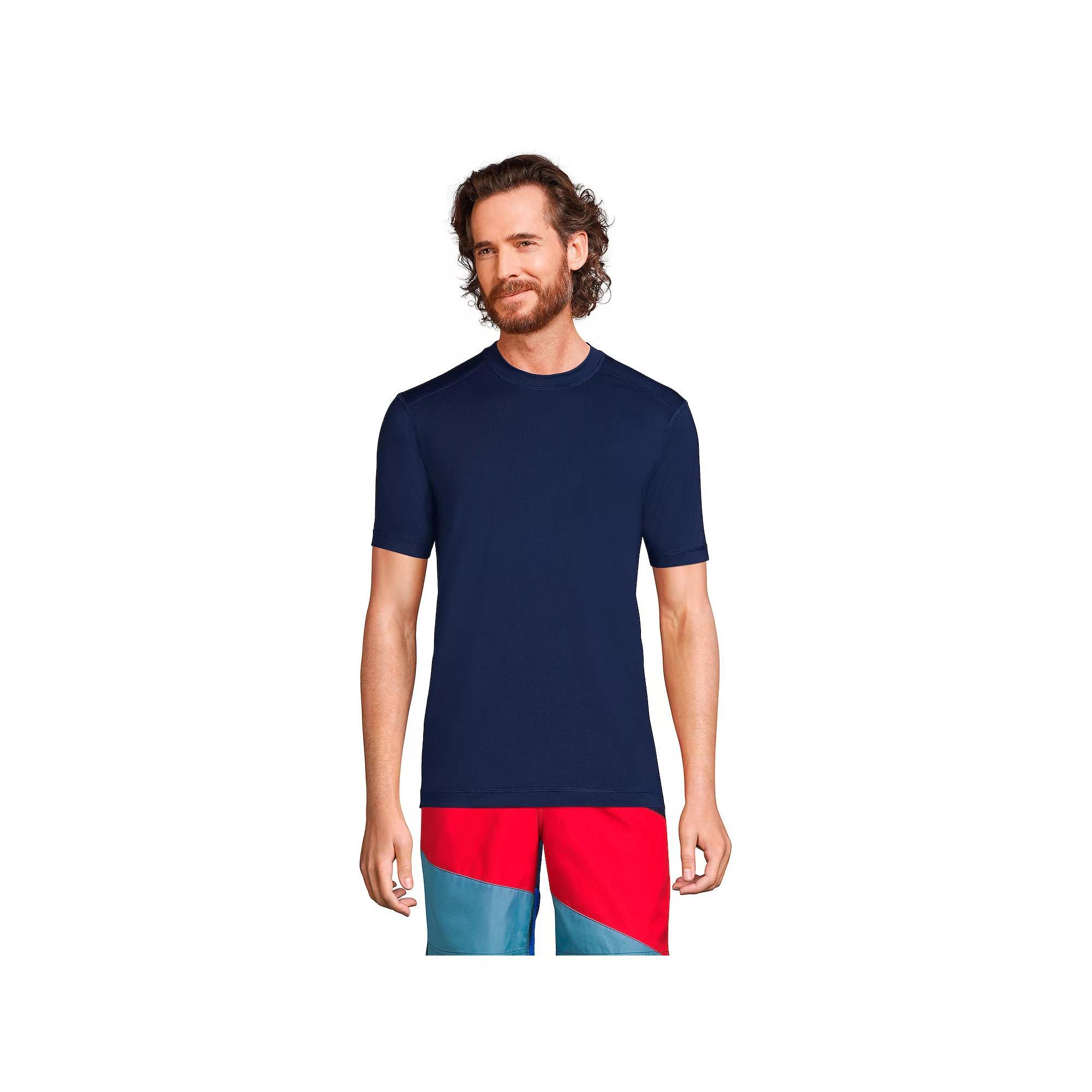 Big & Tall Lands' End SPF Short Sleeve Tee, Men's, Size: XXL Tall, White Product Image