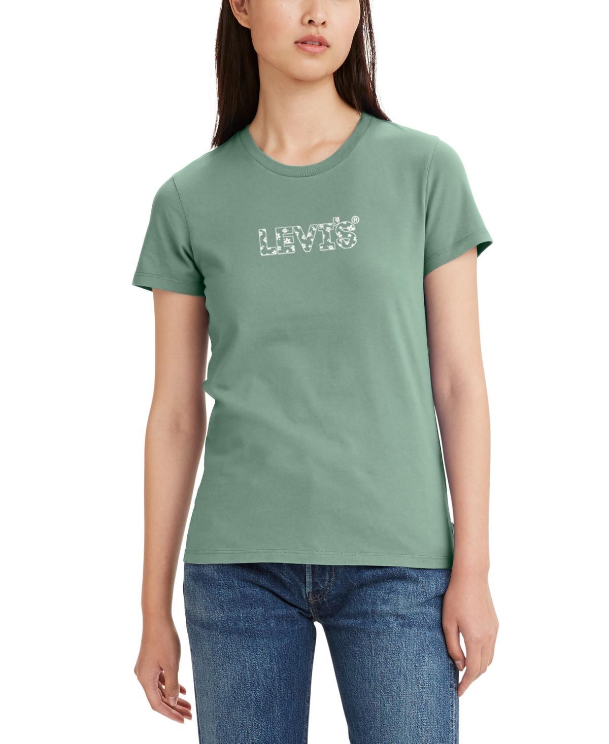 Women's Levi's® Logo Perfect Tee, Size: XS, Housemark Smokestack Product Image