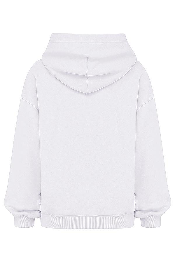 Mirage White Zip Through Hoodie Product Image