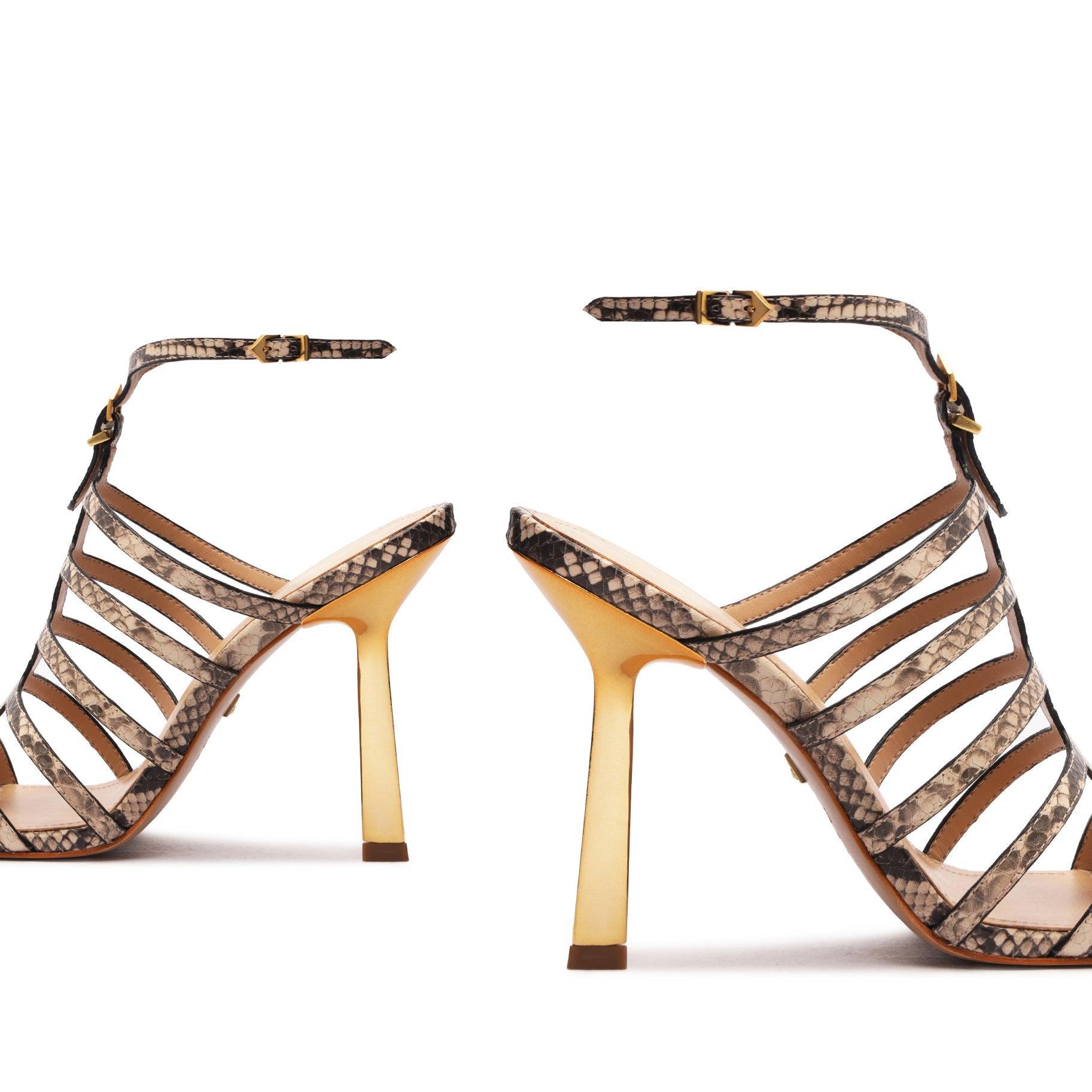 Hayden Crocodile-Embossed Leather Sandal Product Image