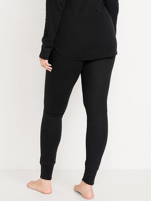 High-Waisted Waffle Pajama Leggings Product Image