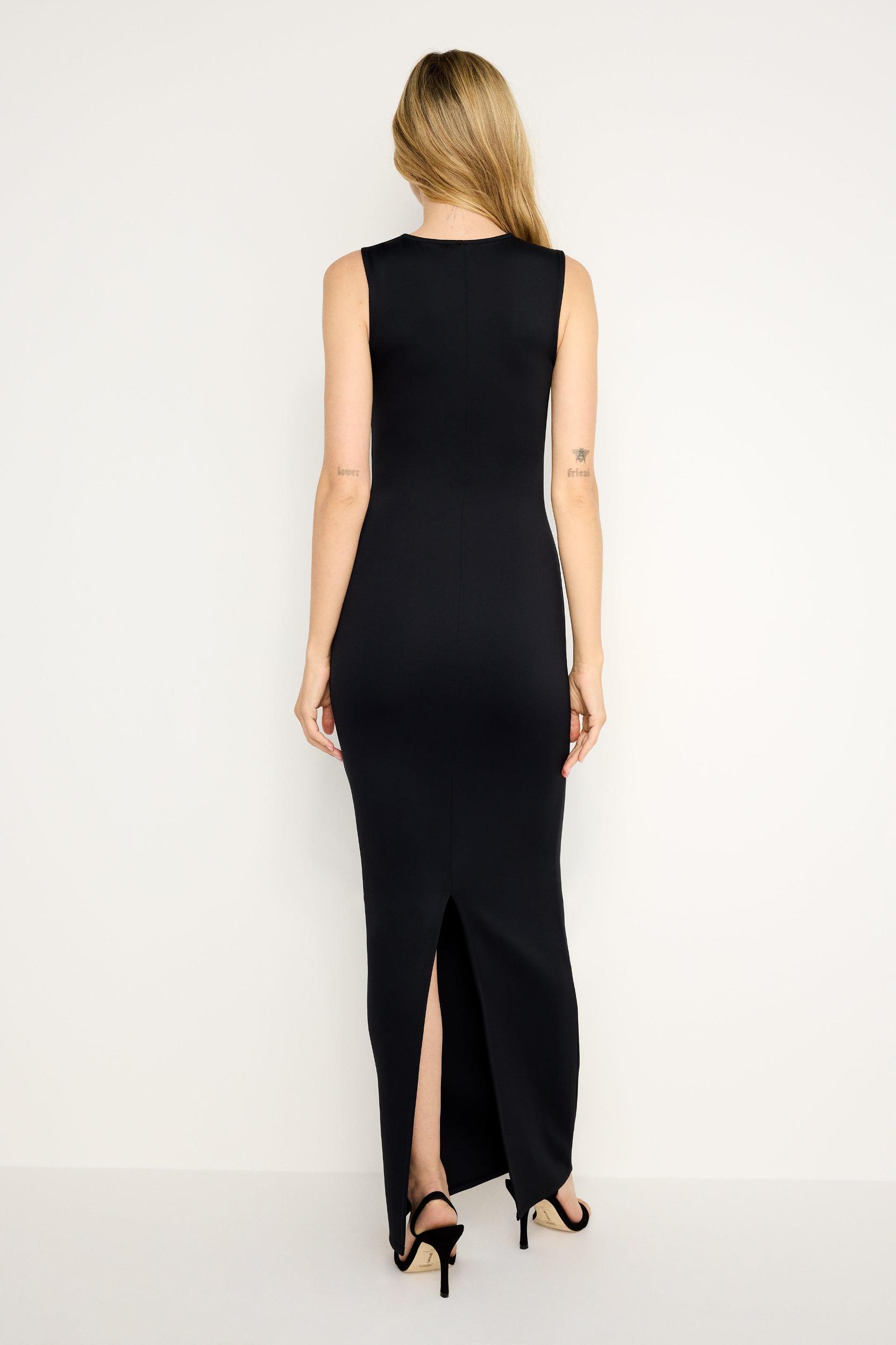 SCUBA TANK MAXI DRESS | BLACK001 Product Image