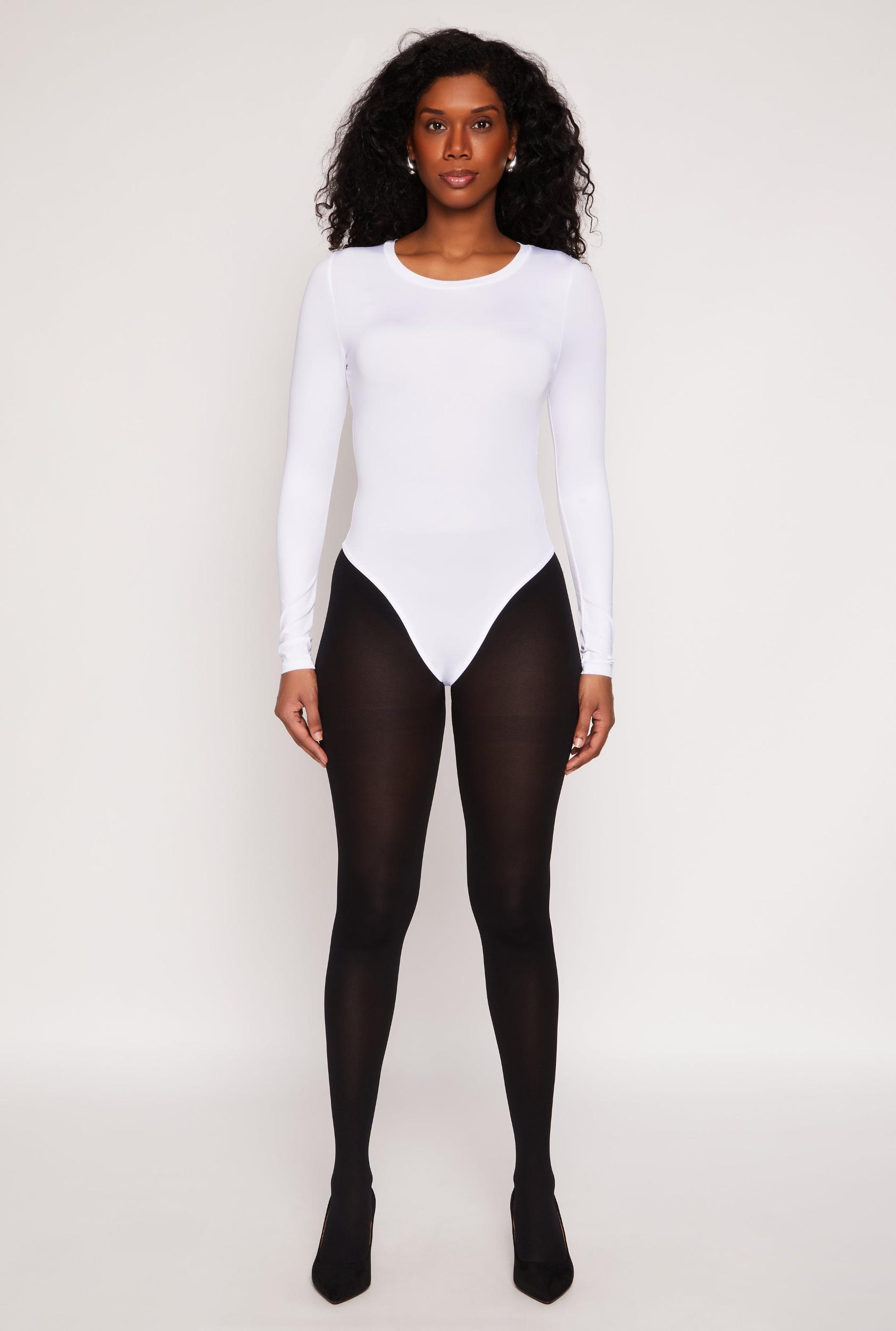 Womens Daisy Long Sleeve Crew Neck Bodysuit Product Image