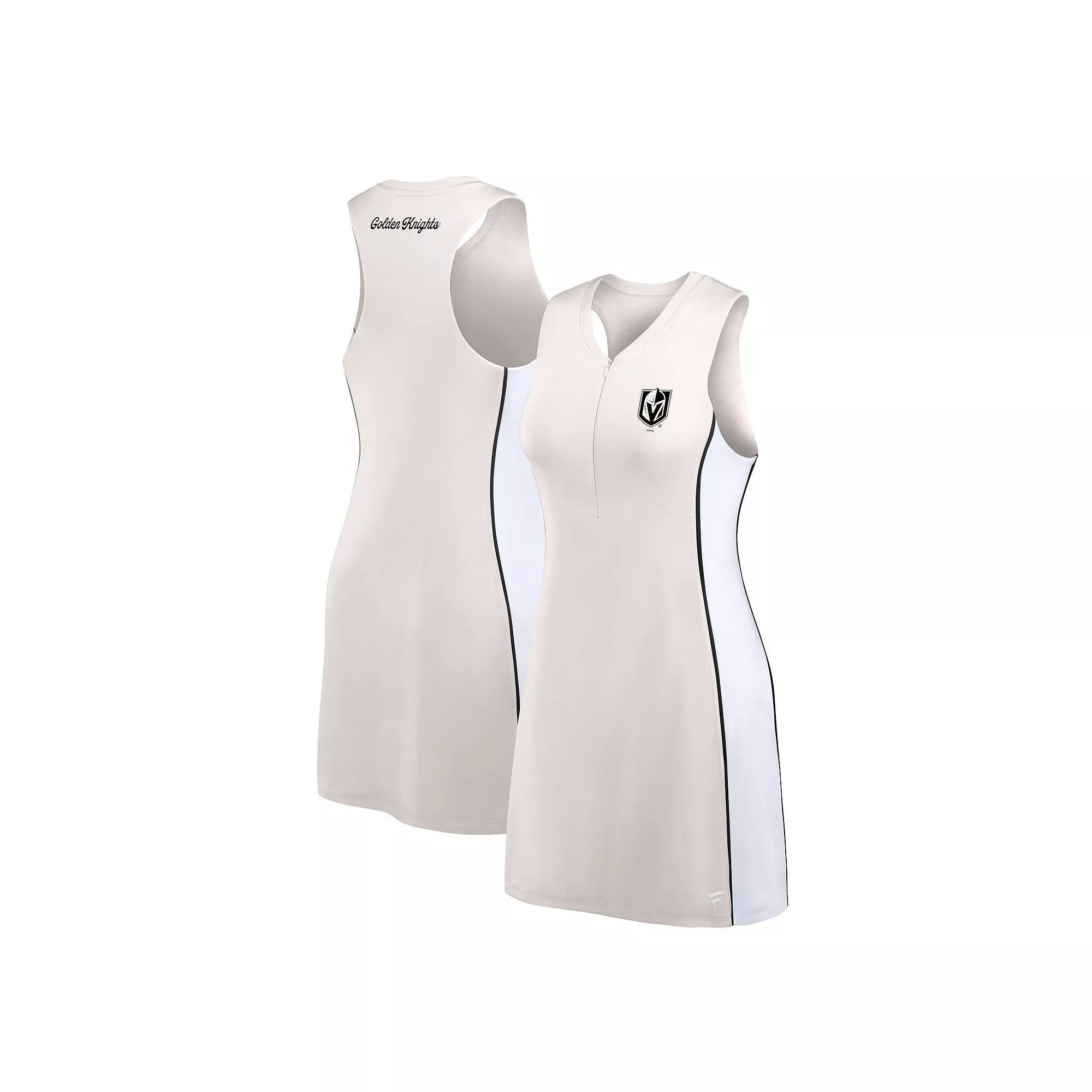 Women's Fanatics Tan Vegas Golden Knights Studio Boost Athletic Half-Zip Dress, Size: XL, Lvk Team Product Image