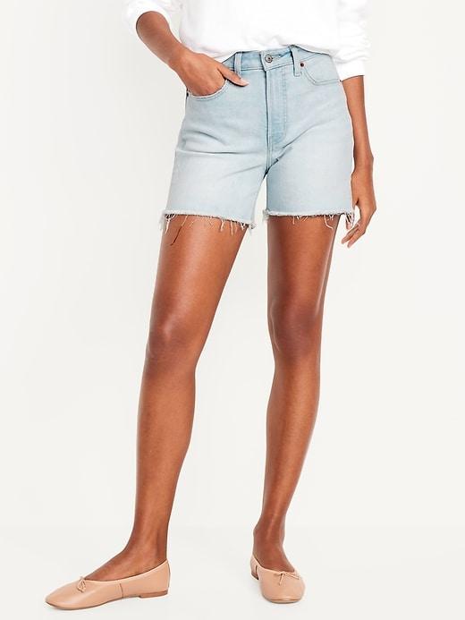 High-Waisted OG Jean Cut-Off Shorts -- 5-inch inseam Product Image