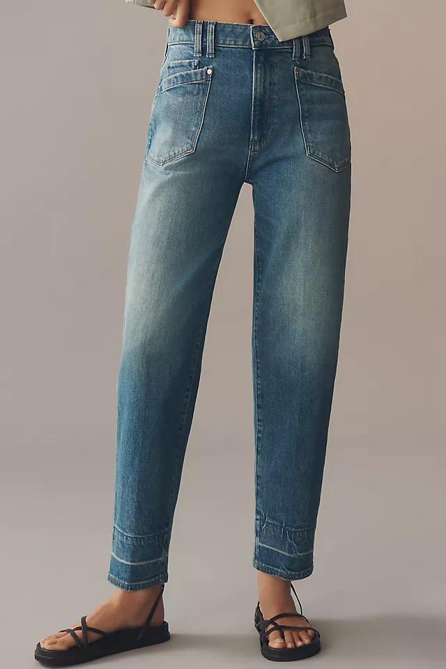PAIGE Alexis Western Pocket High-Rise Tapered Jeans Product Image