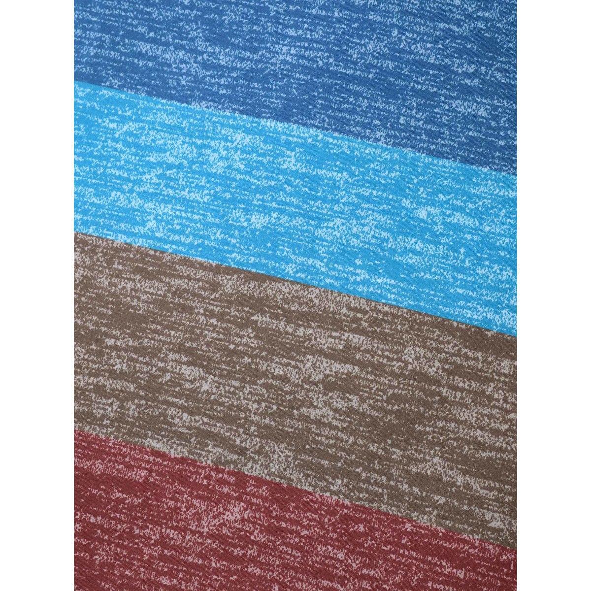 Plus Size Multi-Color Summer Stripes T-Shirt Multicolor Women Casual Contrast V-neck Everyday-Casual T-shirts BloomChic 10/M Product Image