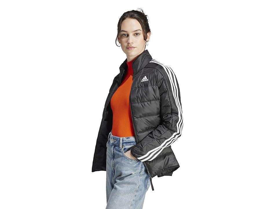 adidas Essentials 3-Stripes Light Down Jacket Black XL Womens Product Image