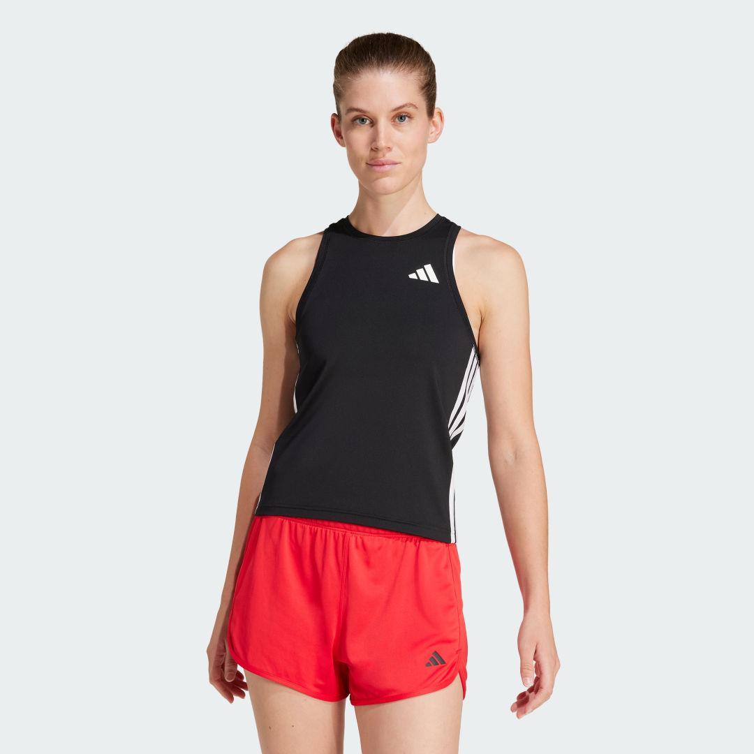 adidas Train Essentials 3-Stripes Workout Tank Top White M Womens Product Image