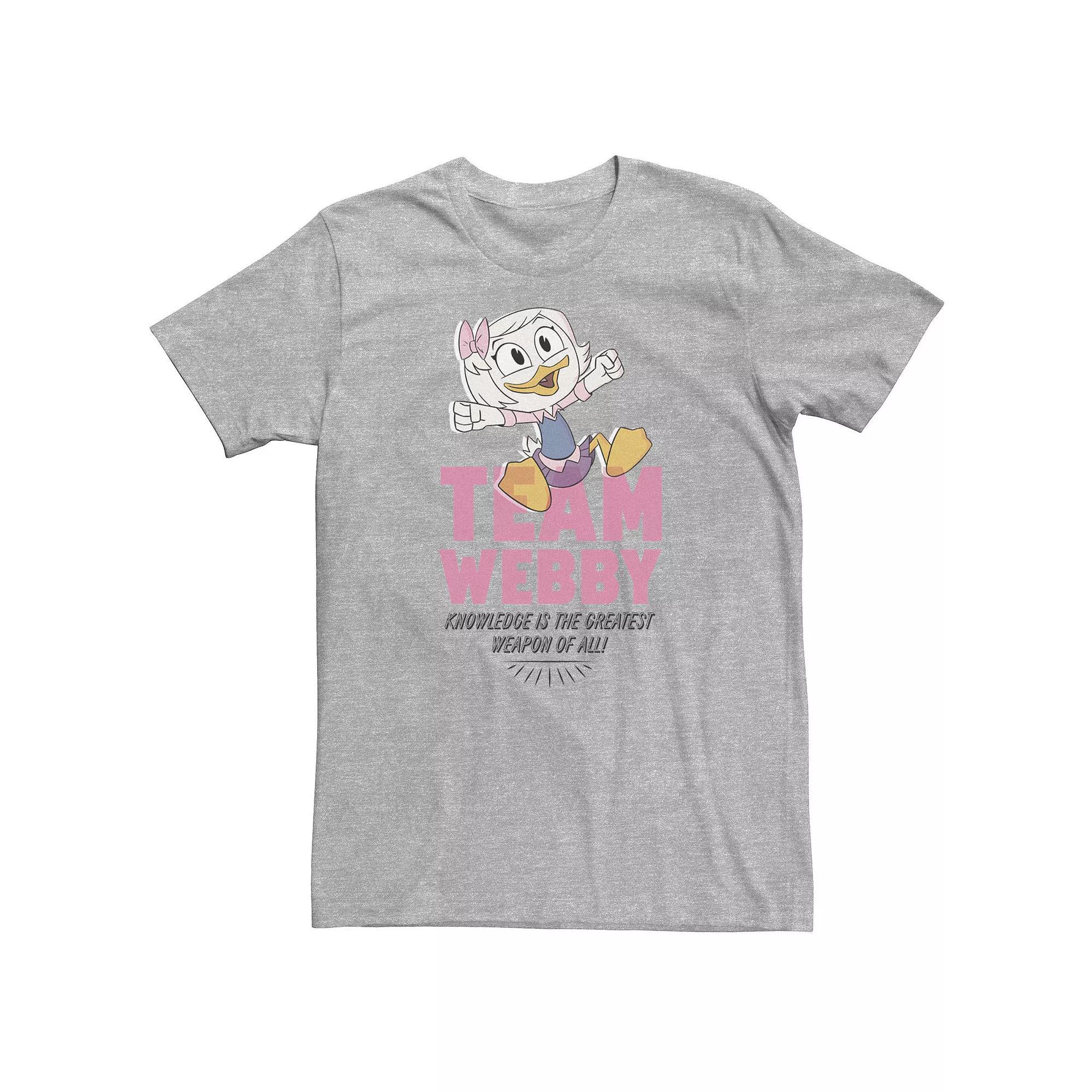Big & Tall Disney DuckTales Team Webby Knowledge Is The Greatest Weapon Tee, Men's, Size: 4XLT, Athletic Grey Product Image