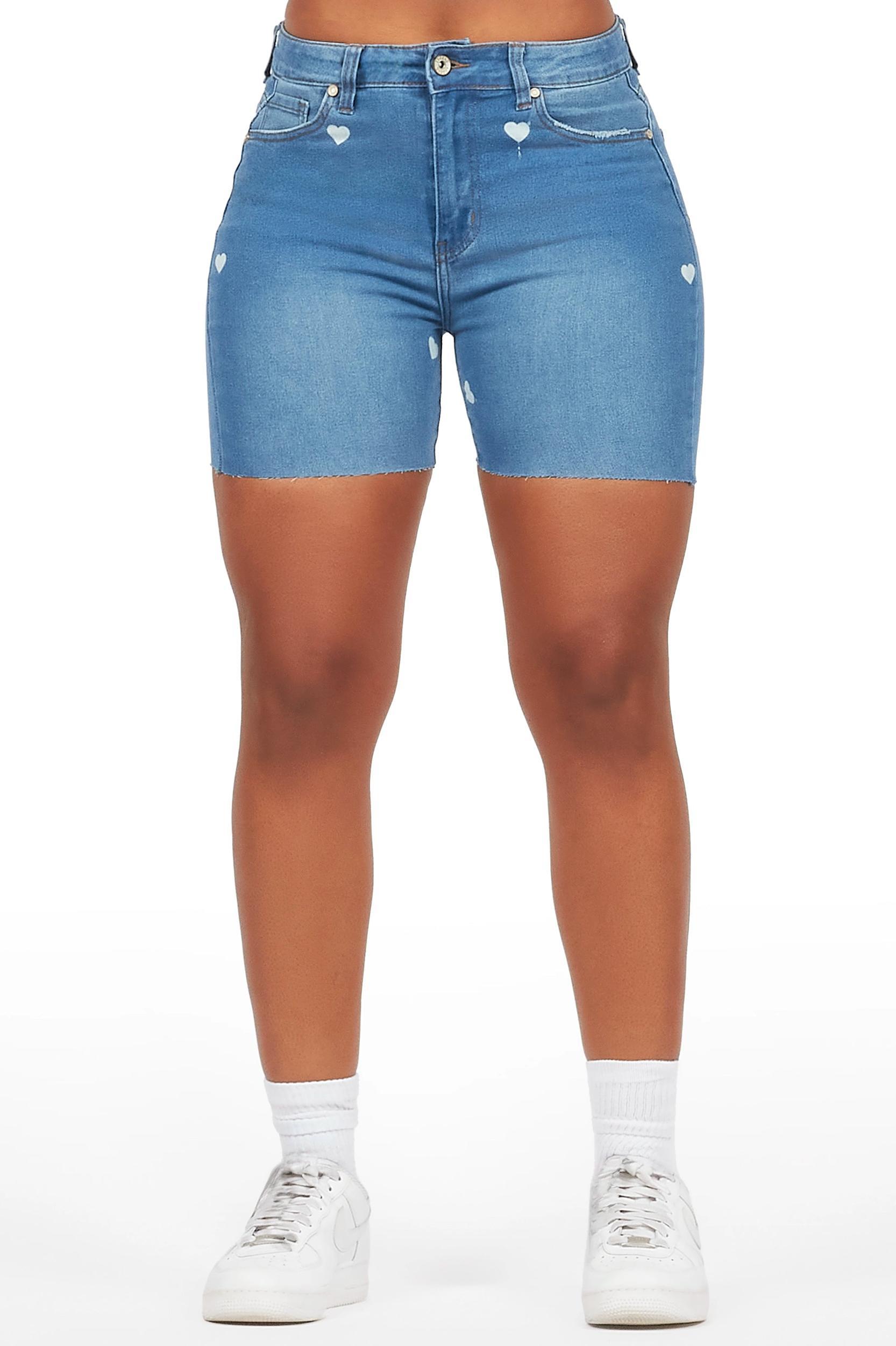 Tanzy Med. Wash Denim Short Female Product Image