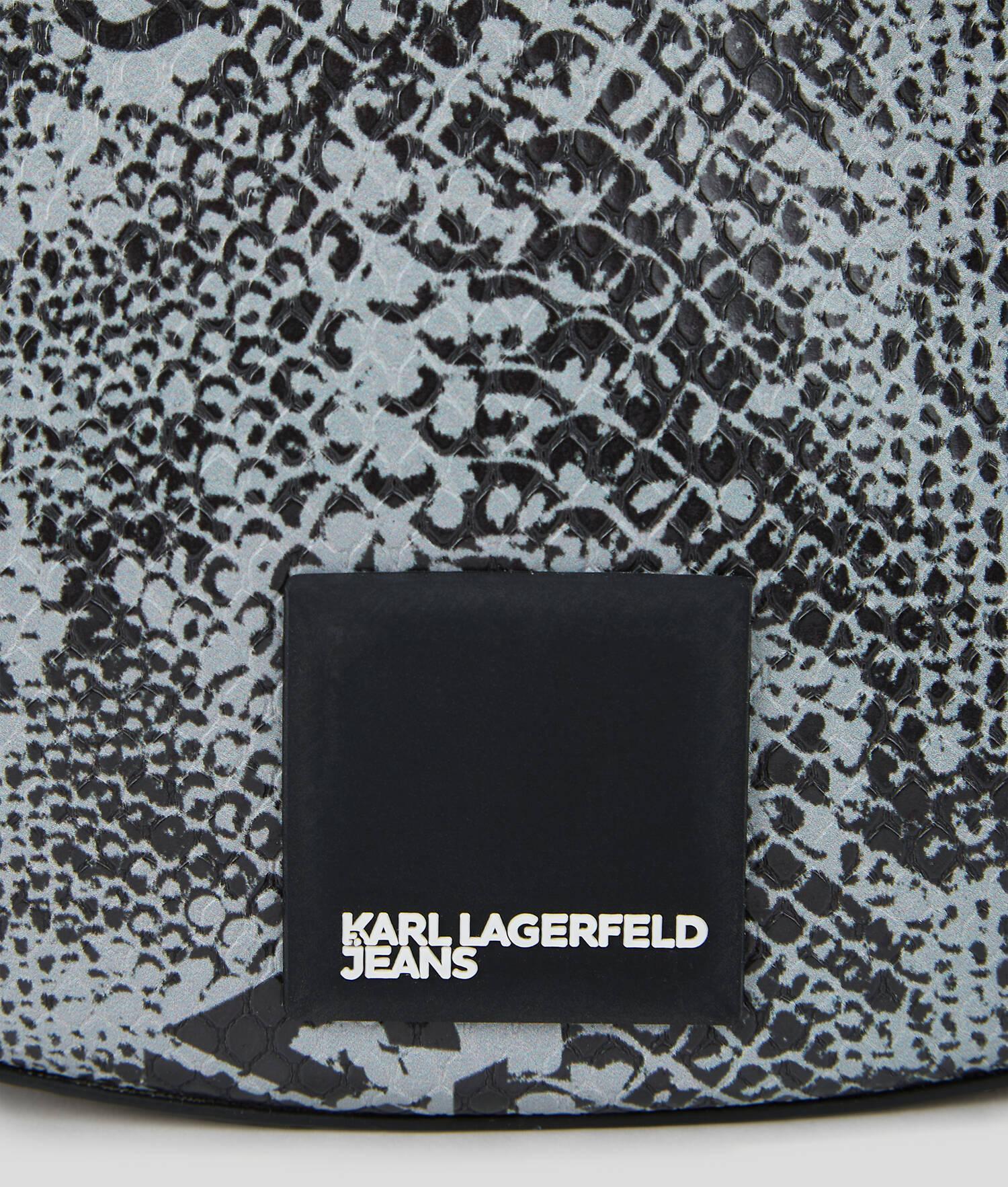 KLJ SNAKE-EFFECT HALF-MOON SHOULDER BAG Product Image